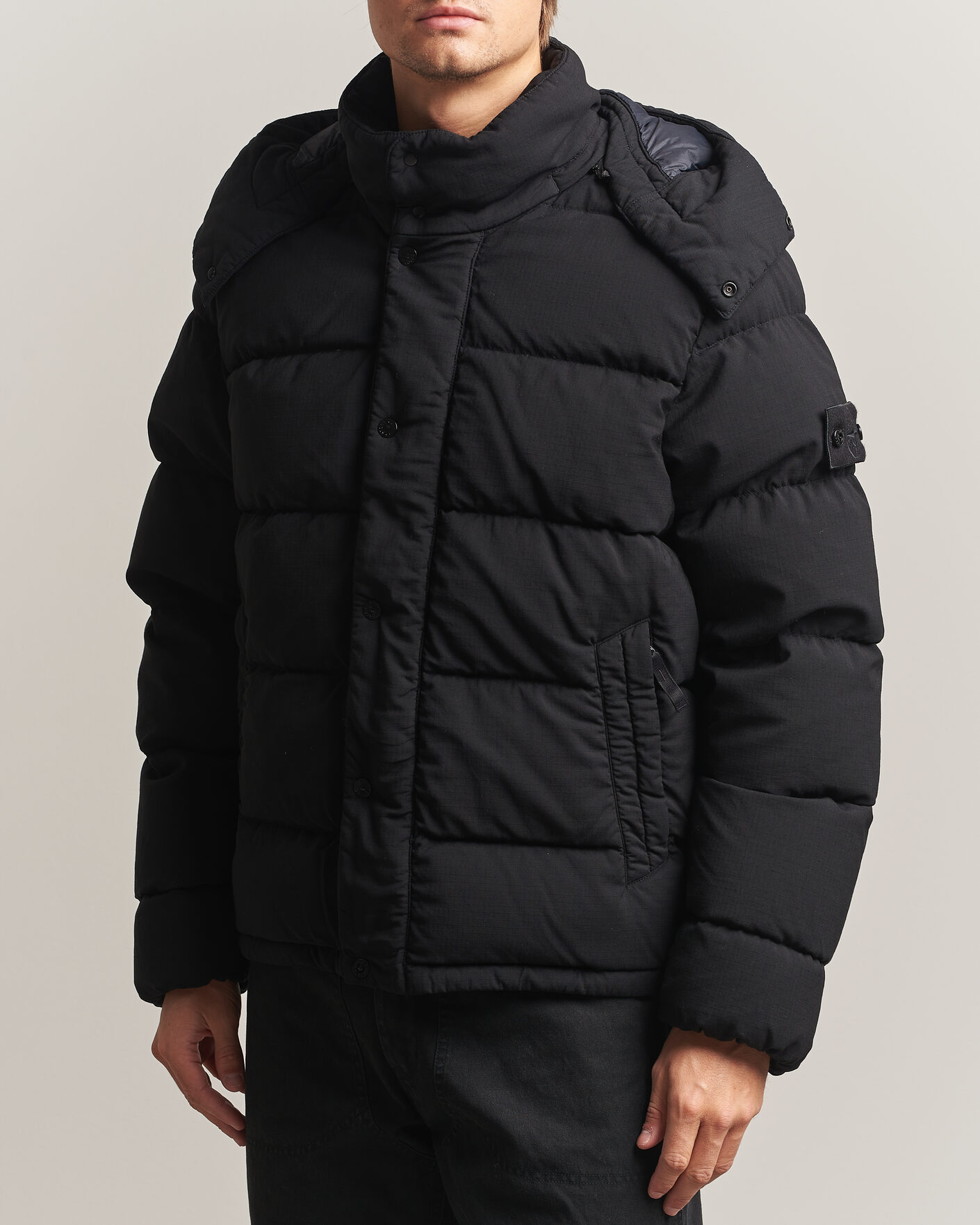 Herren | Jacken | Stone Island | Ghost Wool Ripstop Down Jacket Black