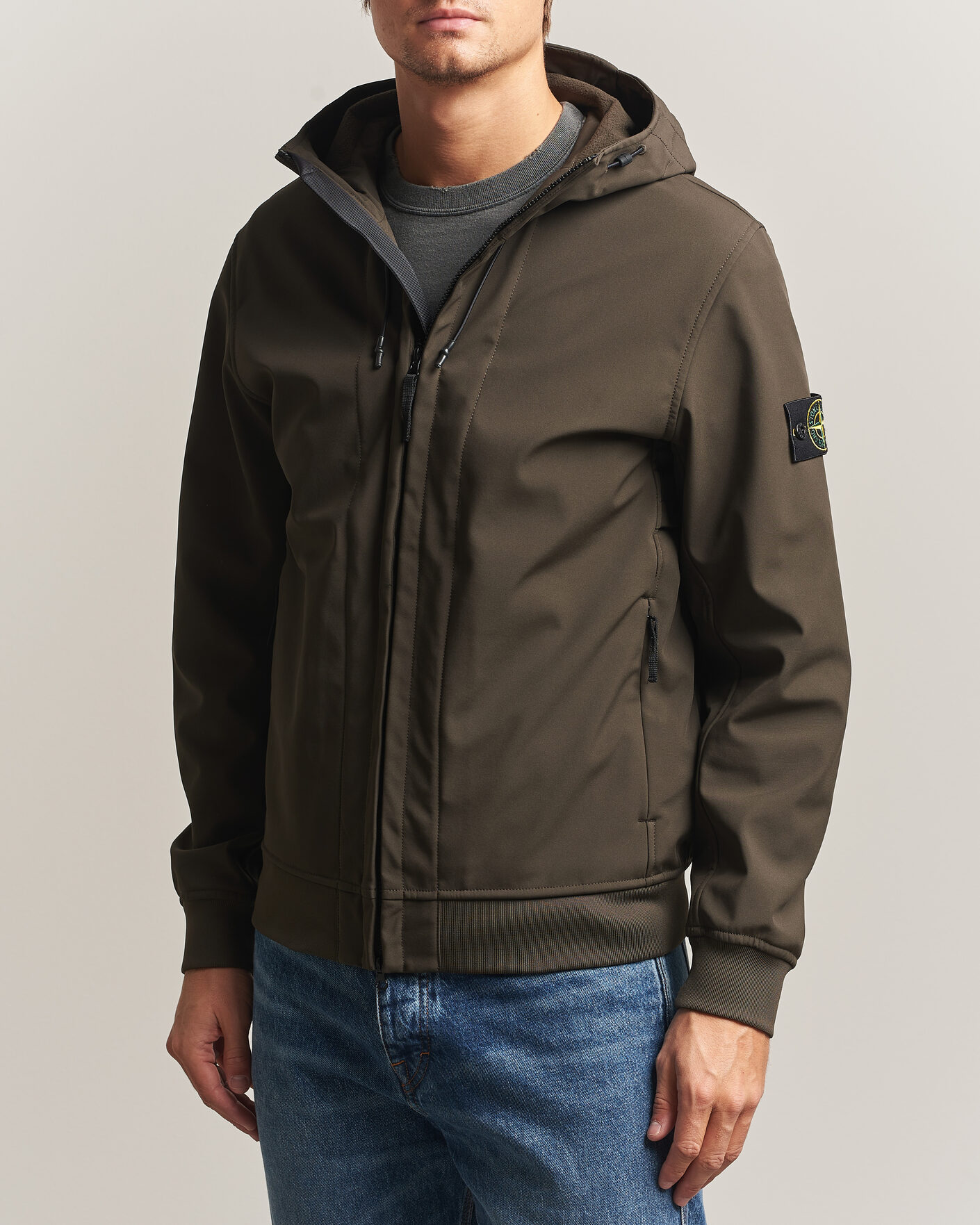 Herren | Jacken | Stone Island | Short Hooded Soft Shell Jacket Coal Grey