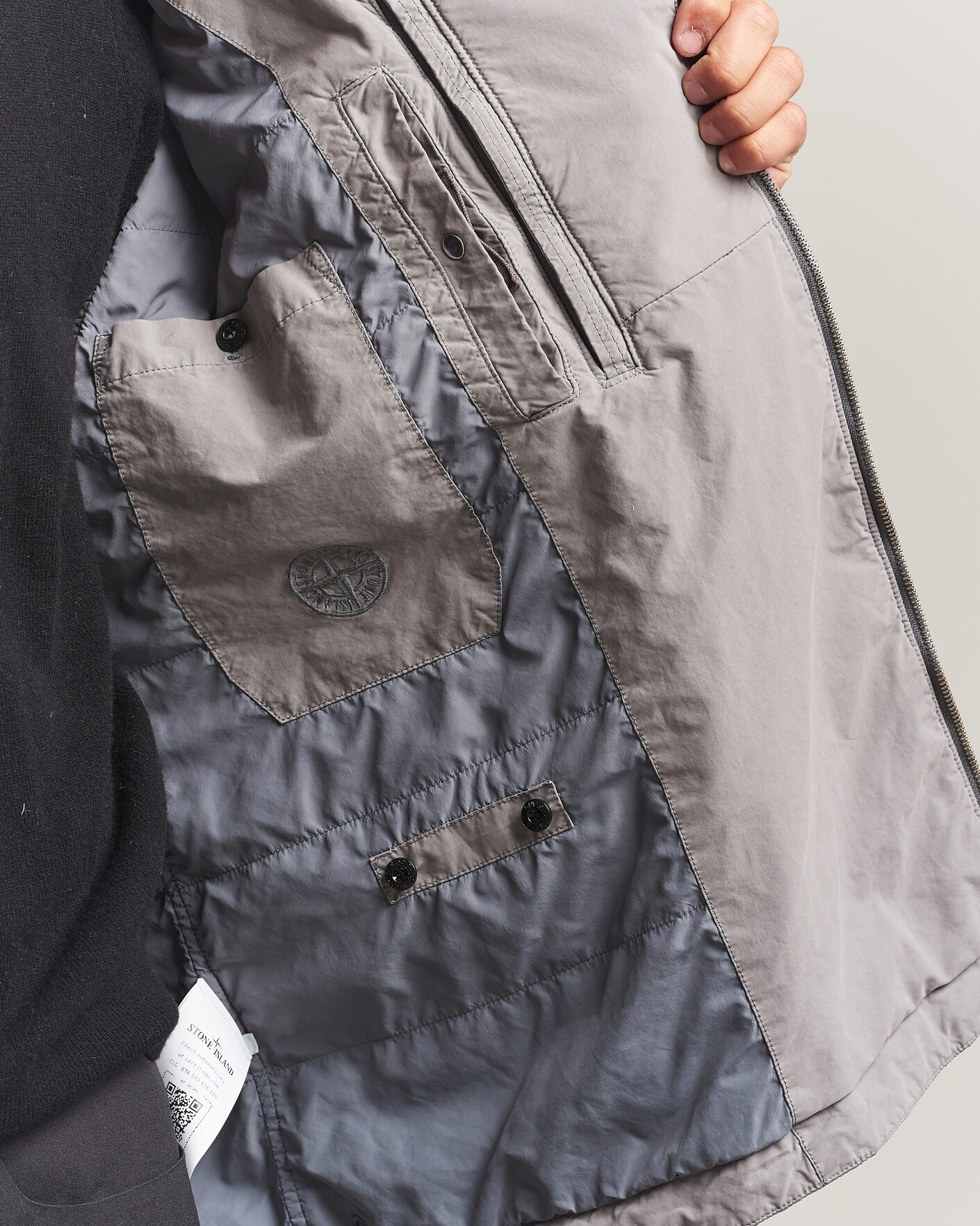 Herren | Jacken | Stone Island | Hand Painted David Light TC Short Parka Grey