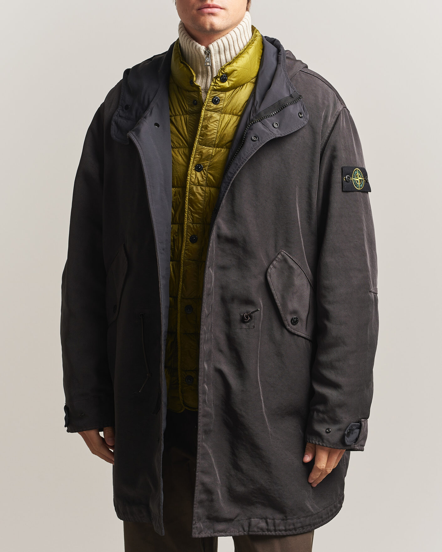 Herren | Jacken | Stone Island | Dense Oxford Nylon TC Fishtail Parka Lead Grey