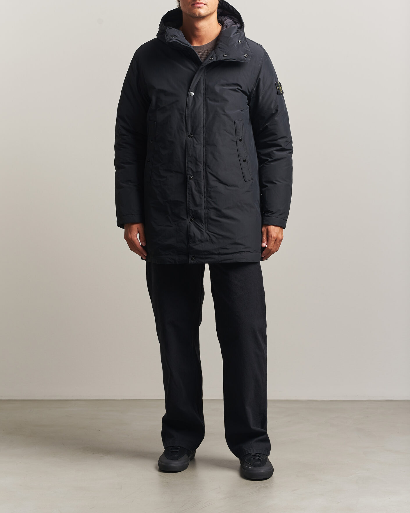 Herren | Jacken | Stone Island | Micro Twill Padded Parka Black