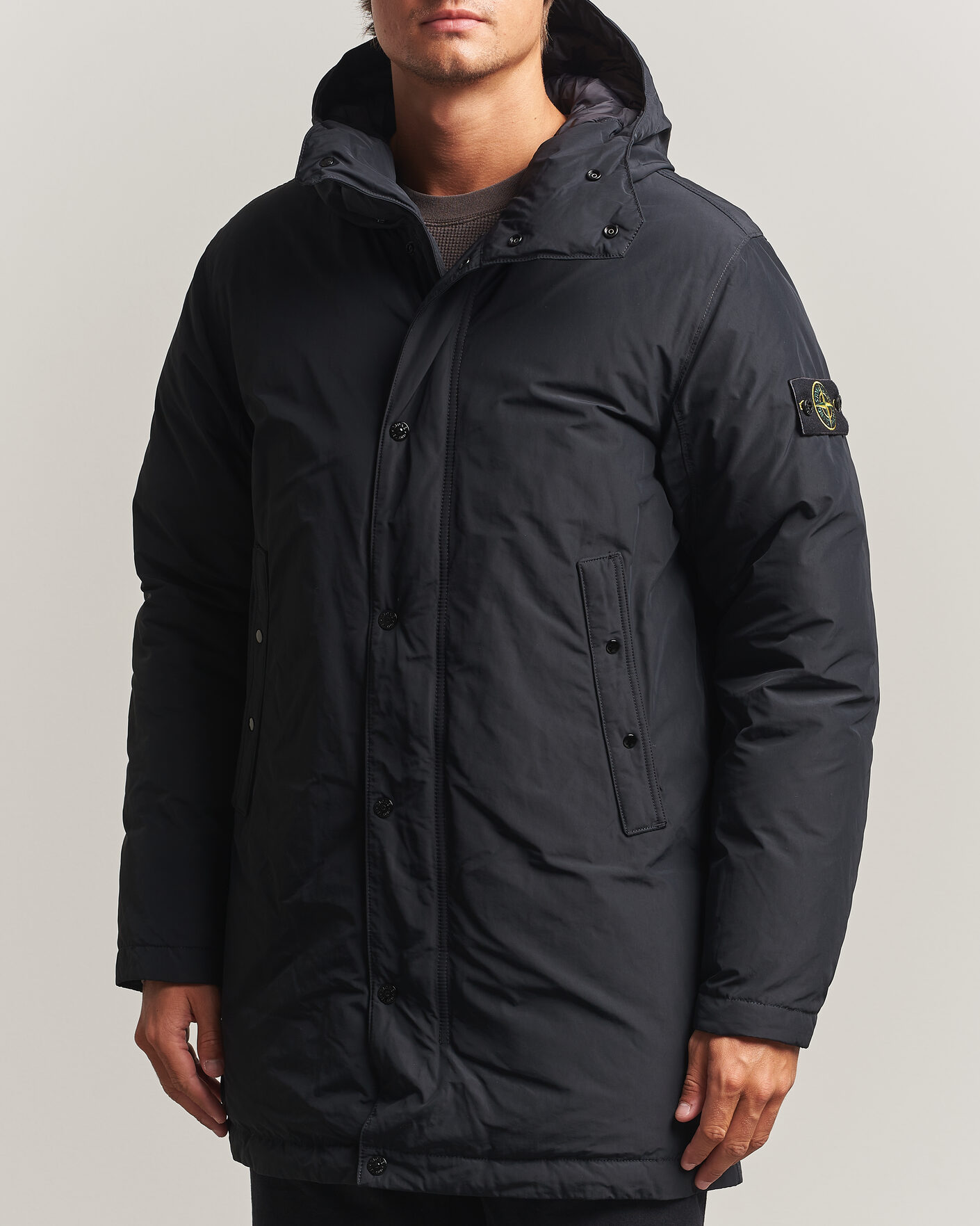 Herren | Jacken | Stone Island | Micro Twill Padded Parka Black