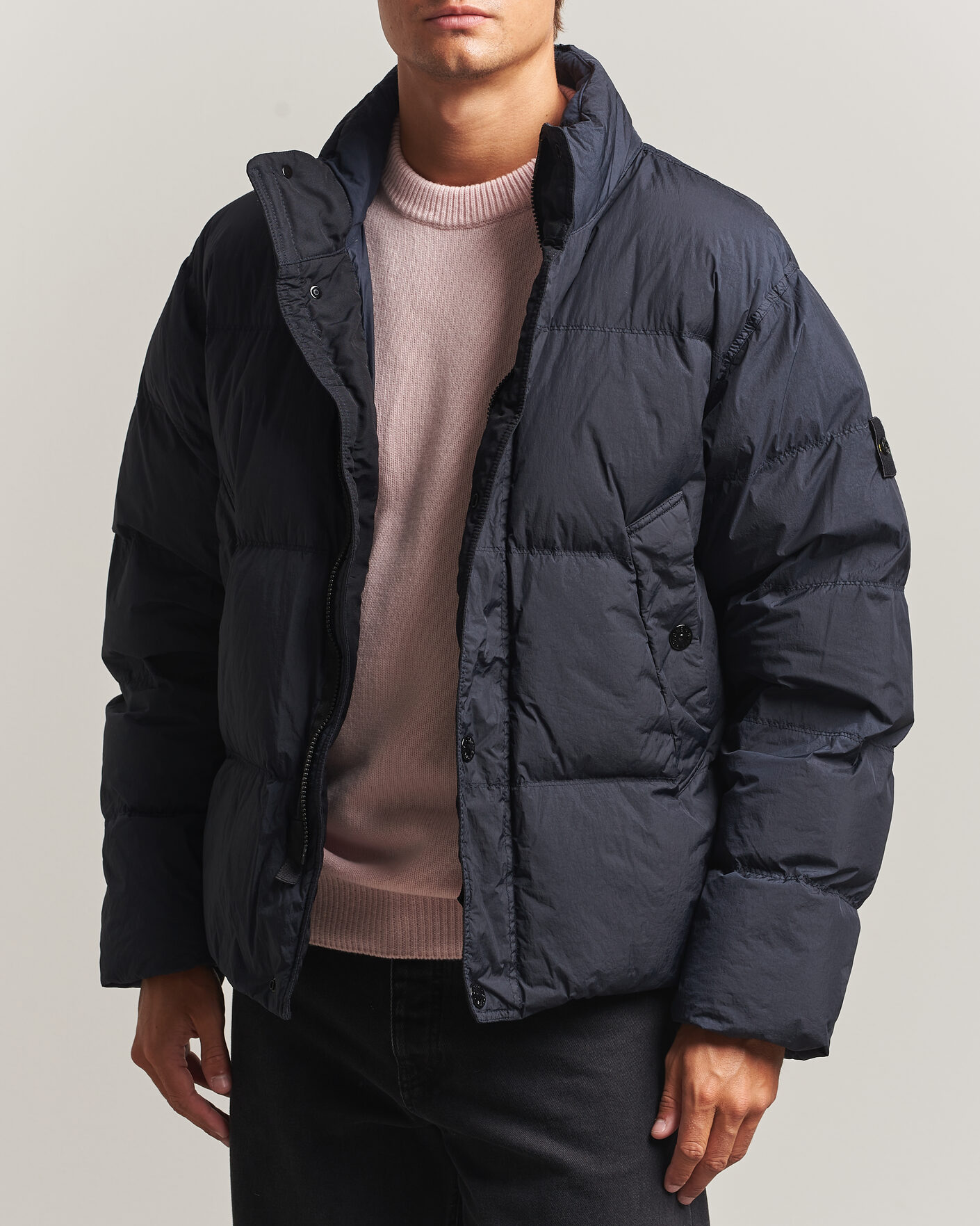 Herren | Jacken | Stone Island | Crinkle Reps Padded Down Jacket Navy Blue