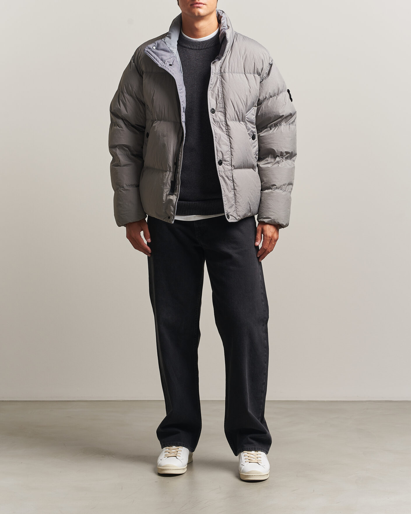 Herren | Jacken | Stone Island | Crinkle Reps Padded Down Jacket Grey