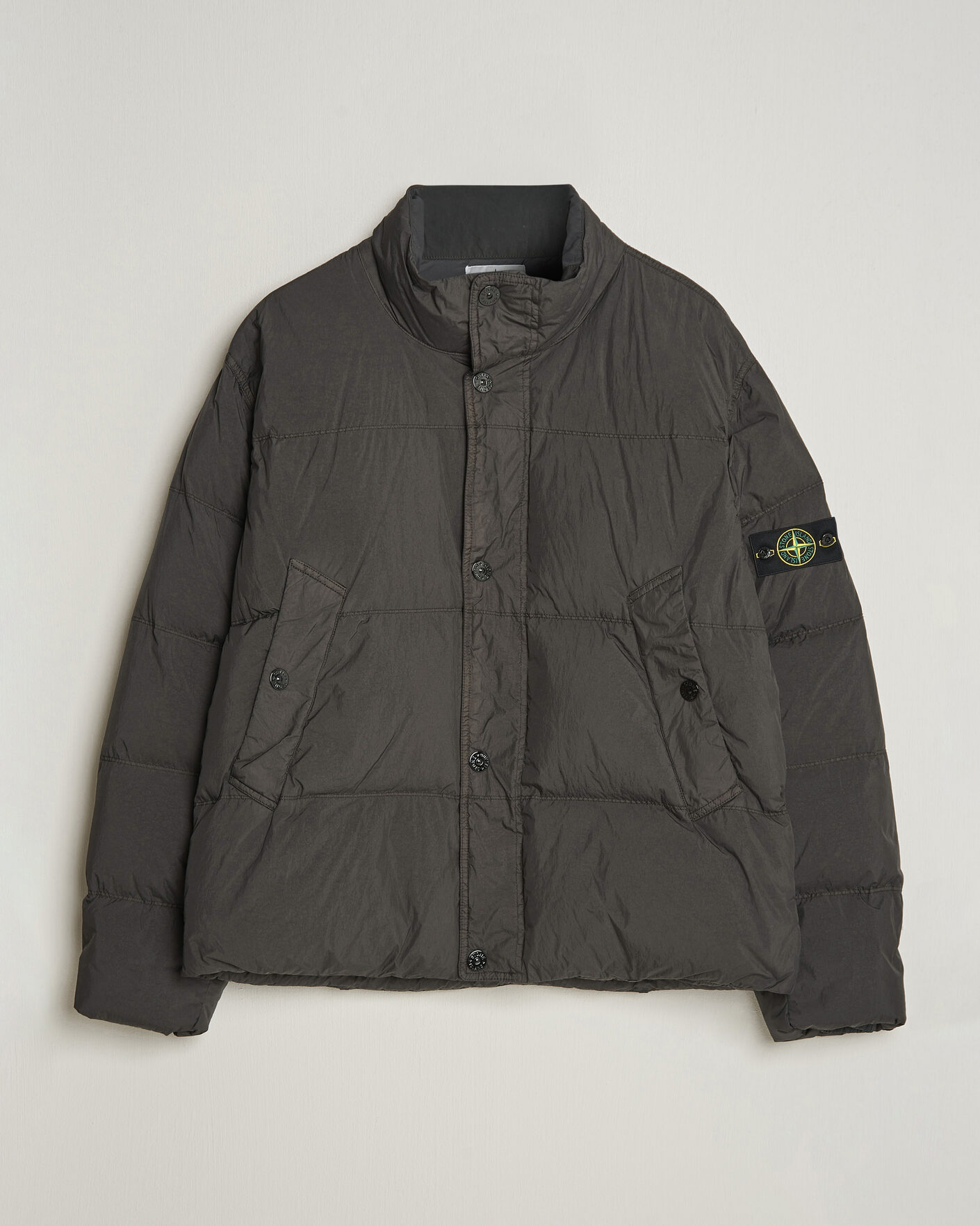 Herren | Jacken | Stone Island | Crinkle Reps Padded Down Jacket Lead Grey