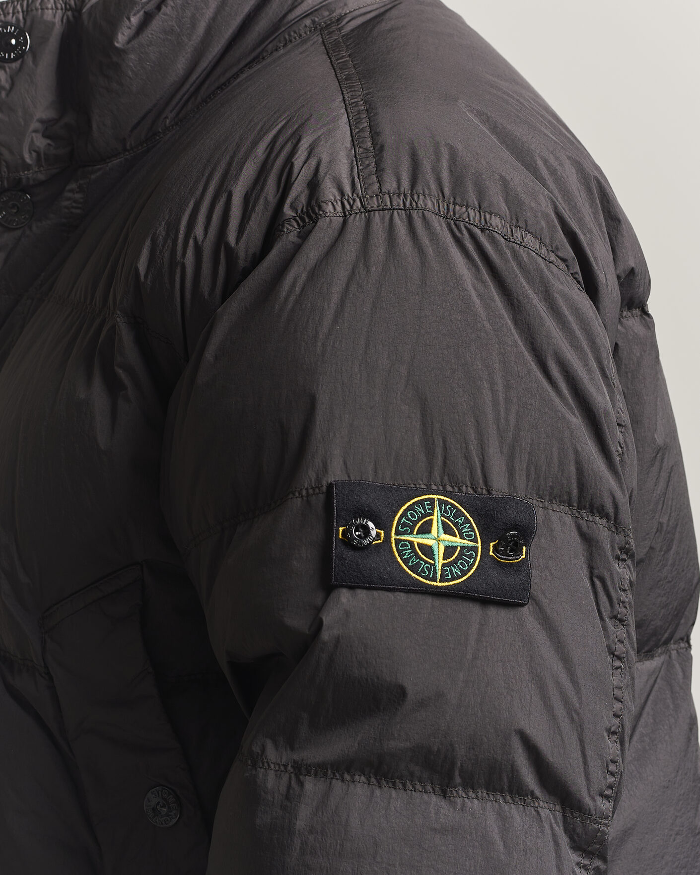 Herren | Jacken | Stone Island | Crinkle Reps Padded Down Jacket Lead Grey