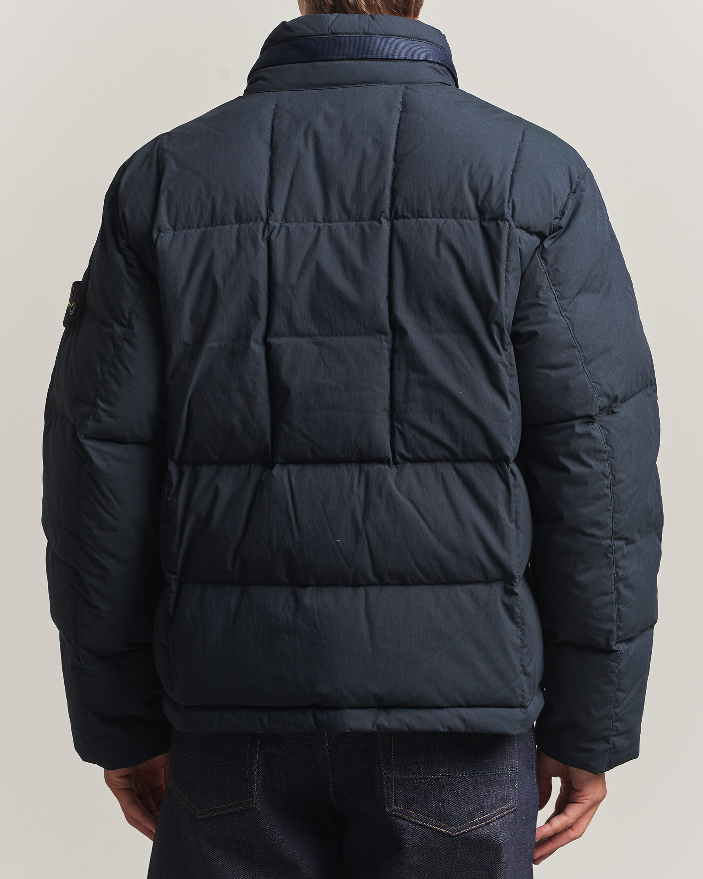 Herren | Jacken | Stone Island | Cotton/Nylon Padded Down Jacket Navy Blue