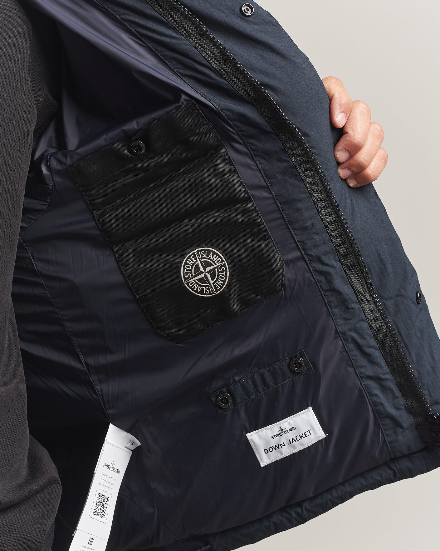 Herren | Jacken | Stone Island | Cotton/Nylon Padded Down Jacket Navy Blue