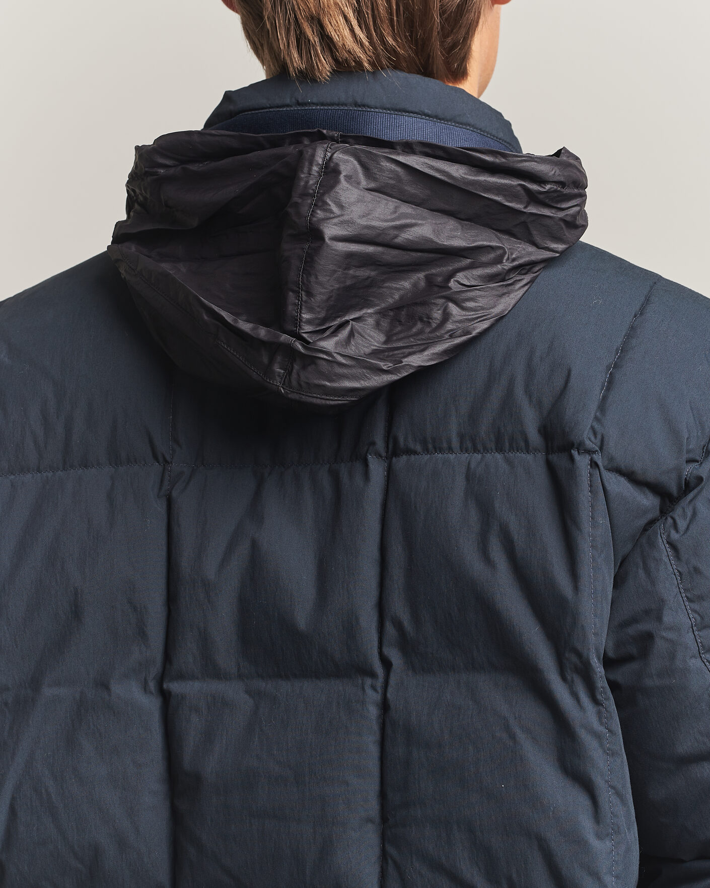 Herren | Jacken | Stone Island | Cotton/Nylon Padded Down Jacket Navy Blue