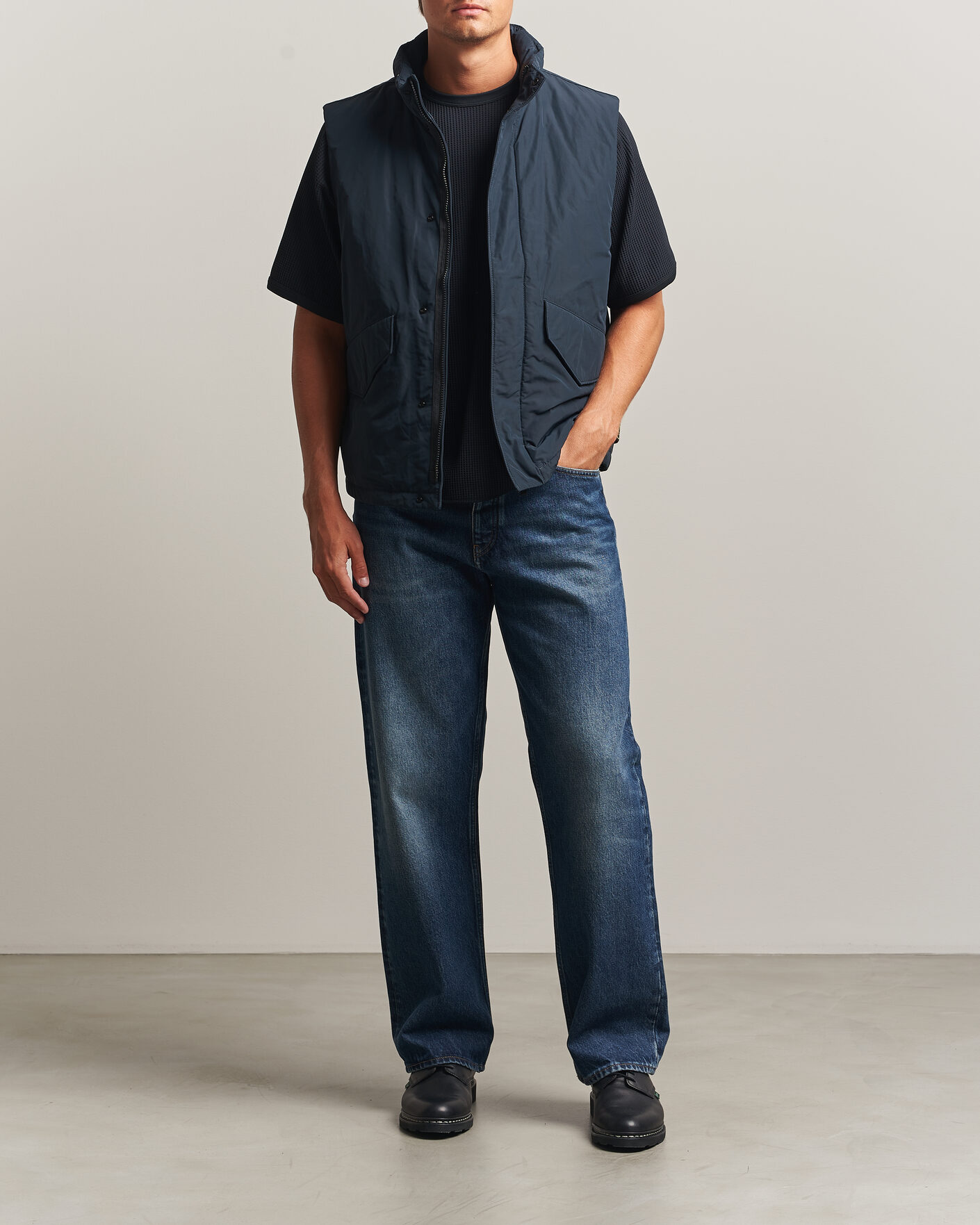 Herren | Westen | Stone Island | Micro Twill Padded Vest Navy Blue