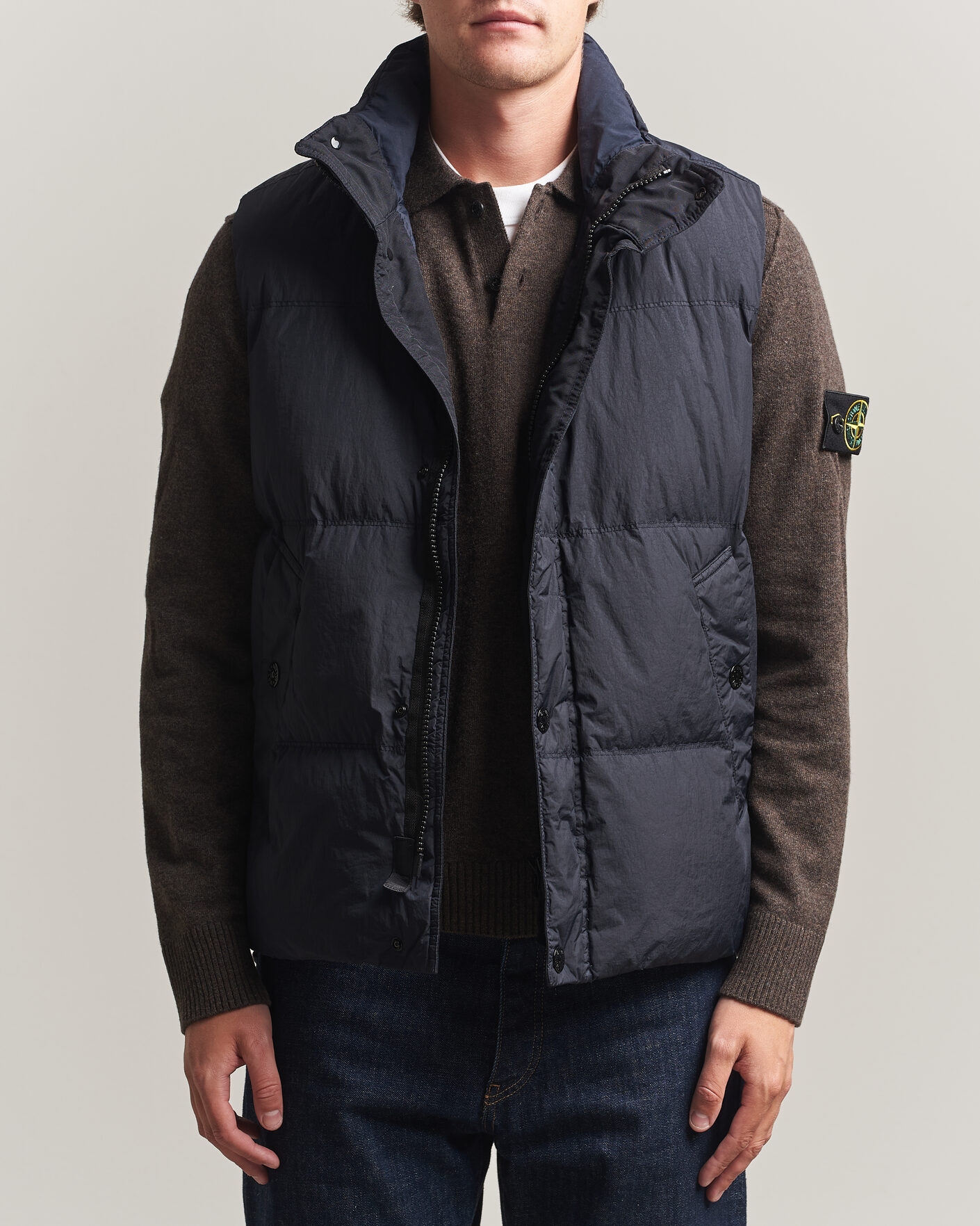 Herren | Westen | Stone Island | Crinkle Reps Down Vest Navy Blue