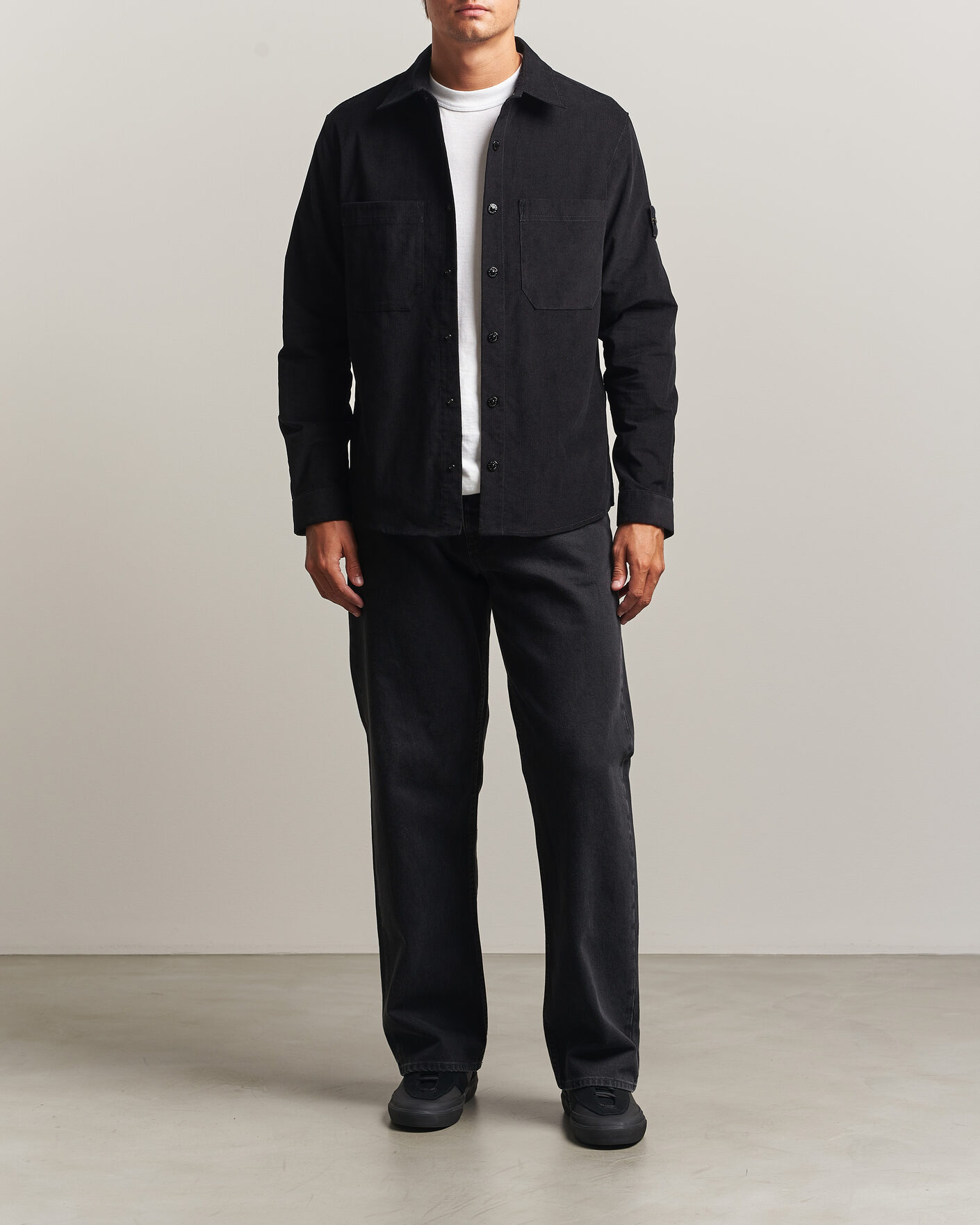 Herren | Hemden | Stone Island | Micro Cord Overshirt Black