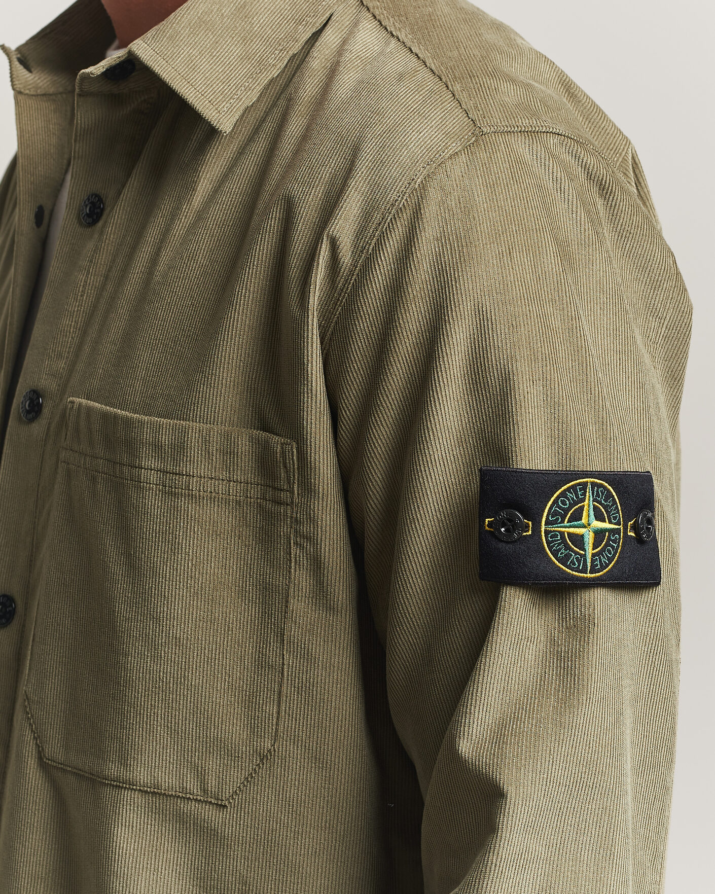 Herren | Hemden | Stone Island | Micro Cord Overshirt Miltary Green