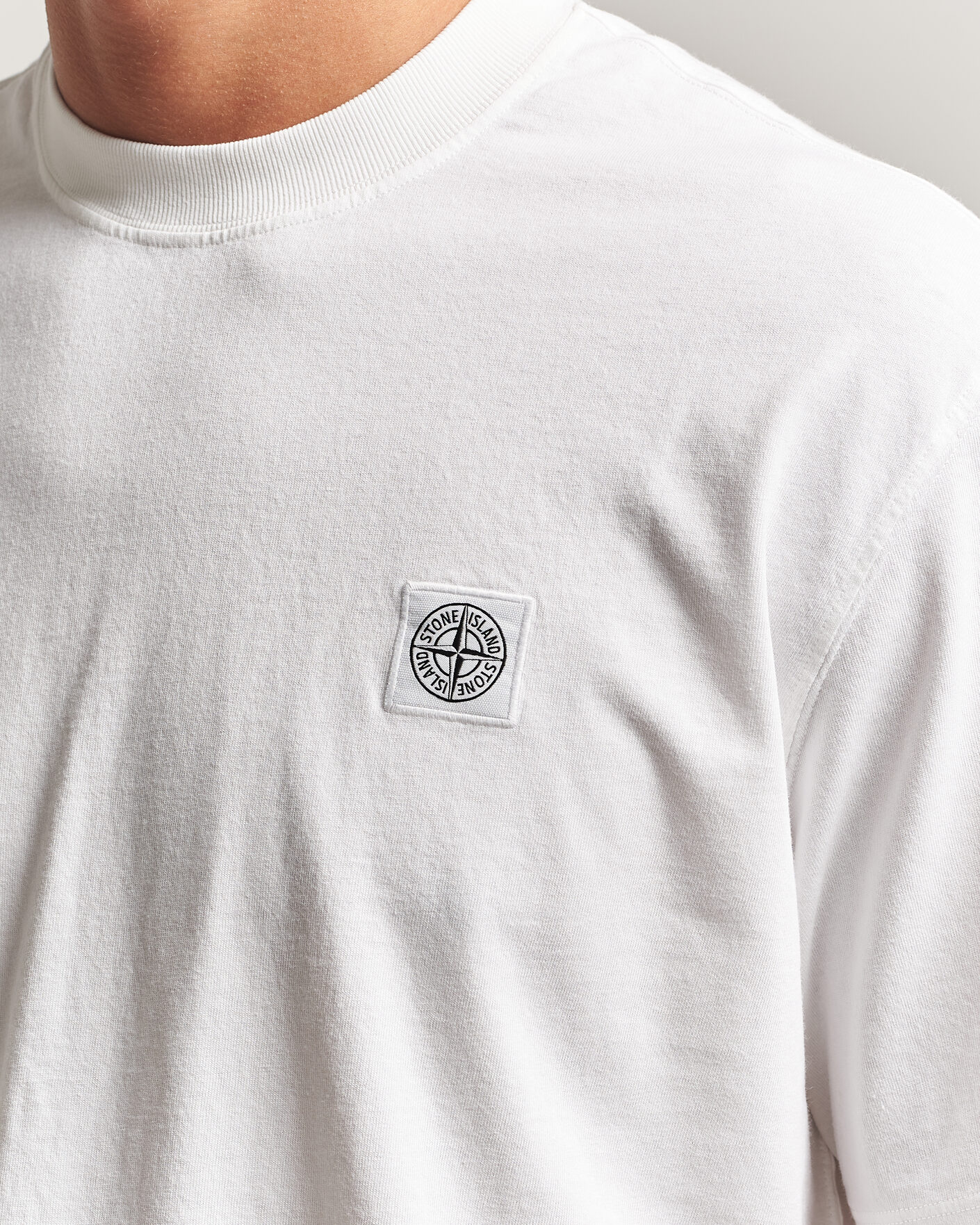 Herren | T-Shirts | Stone Island | Combed Organic Cotton T-Shirt White