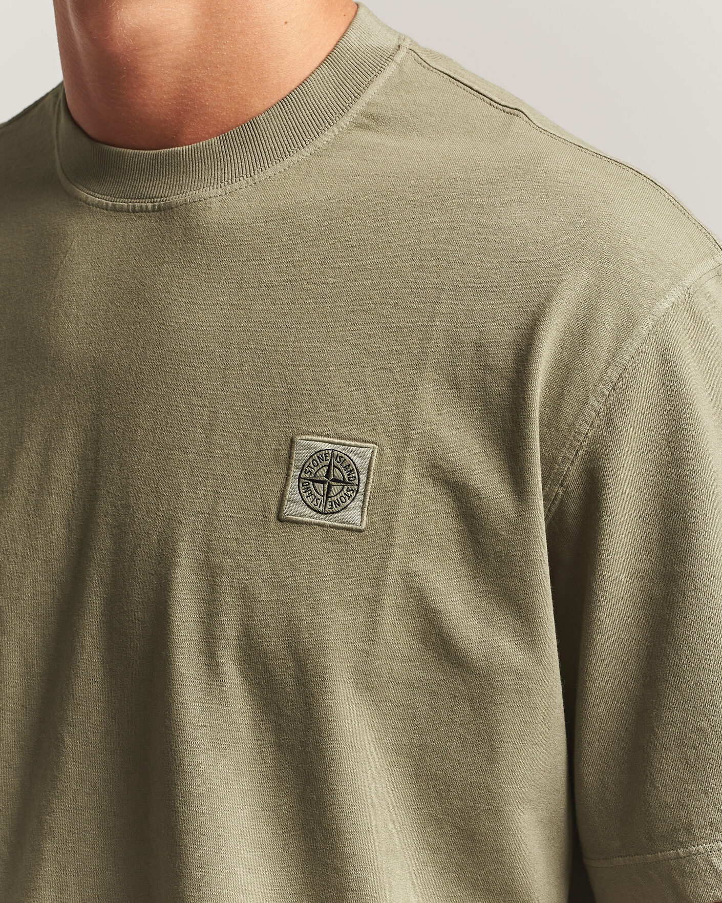 Herren | T-Shirts | Stone Island | Combed Organic Cotton T-Shirt Miltary Green