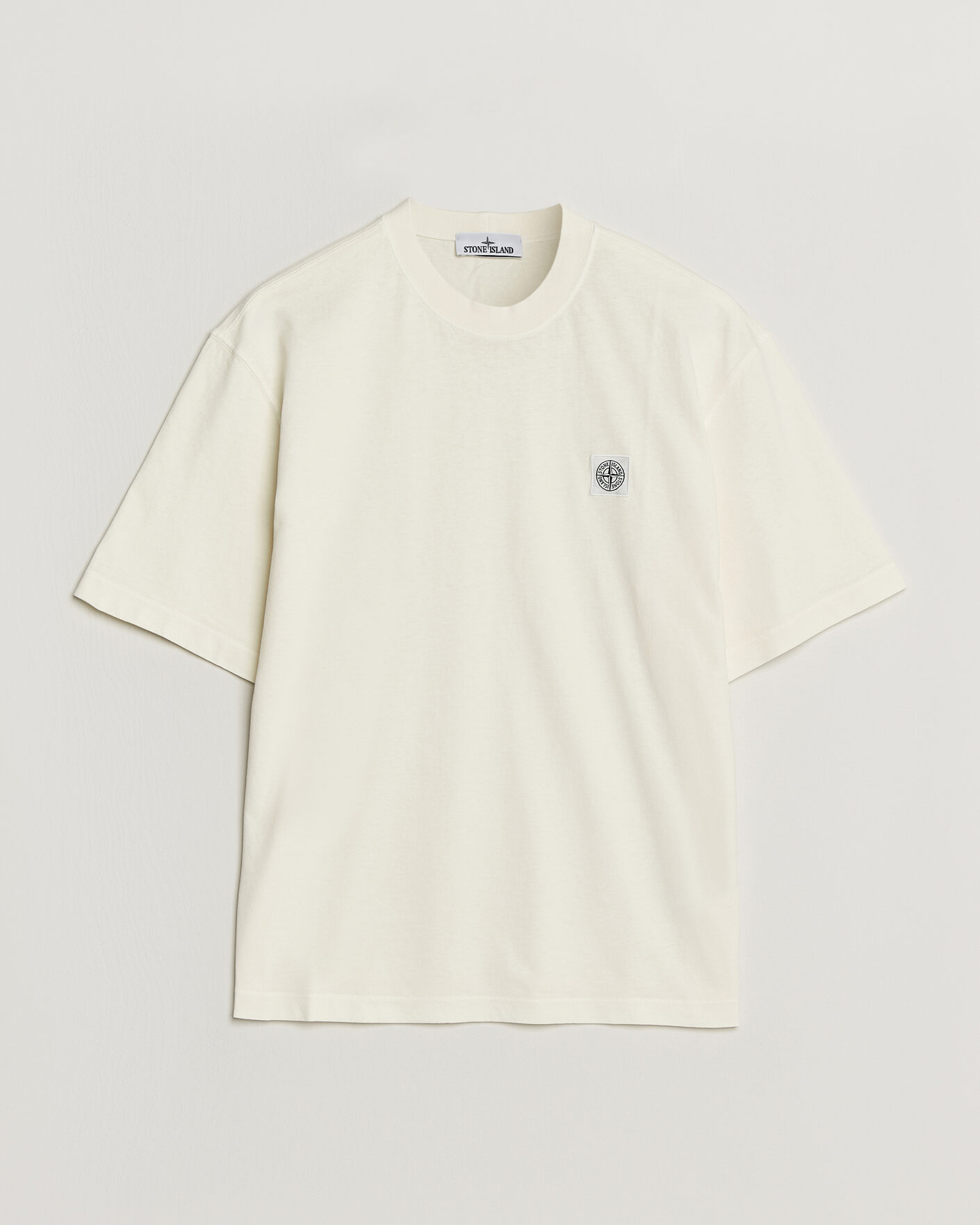 Herren | T-Shirts | Stone Island | Combed Organic Cotton T-Shirt Ivory
