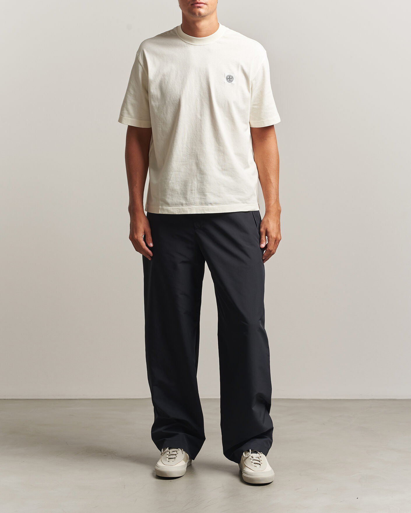 Herren | T-Shirts | Stone Island | Combed Organic Cotton T-Shirt Ivory