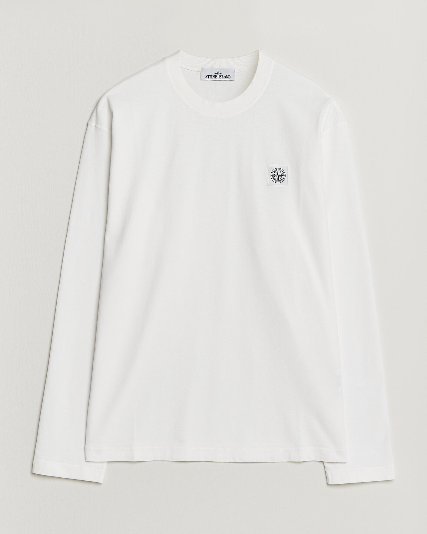 Herren | T-Shirts | Stone Island | Organic Cotton Jersey Long Sleeve T-Shirt White