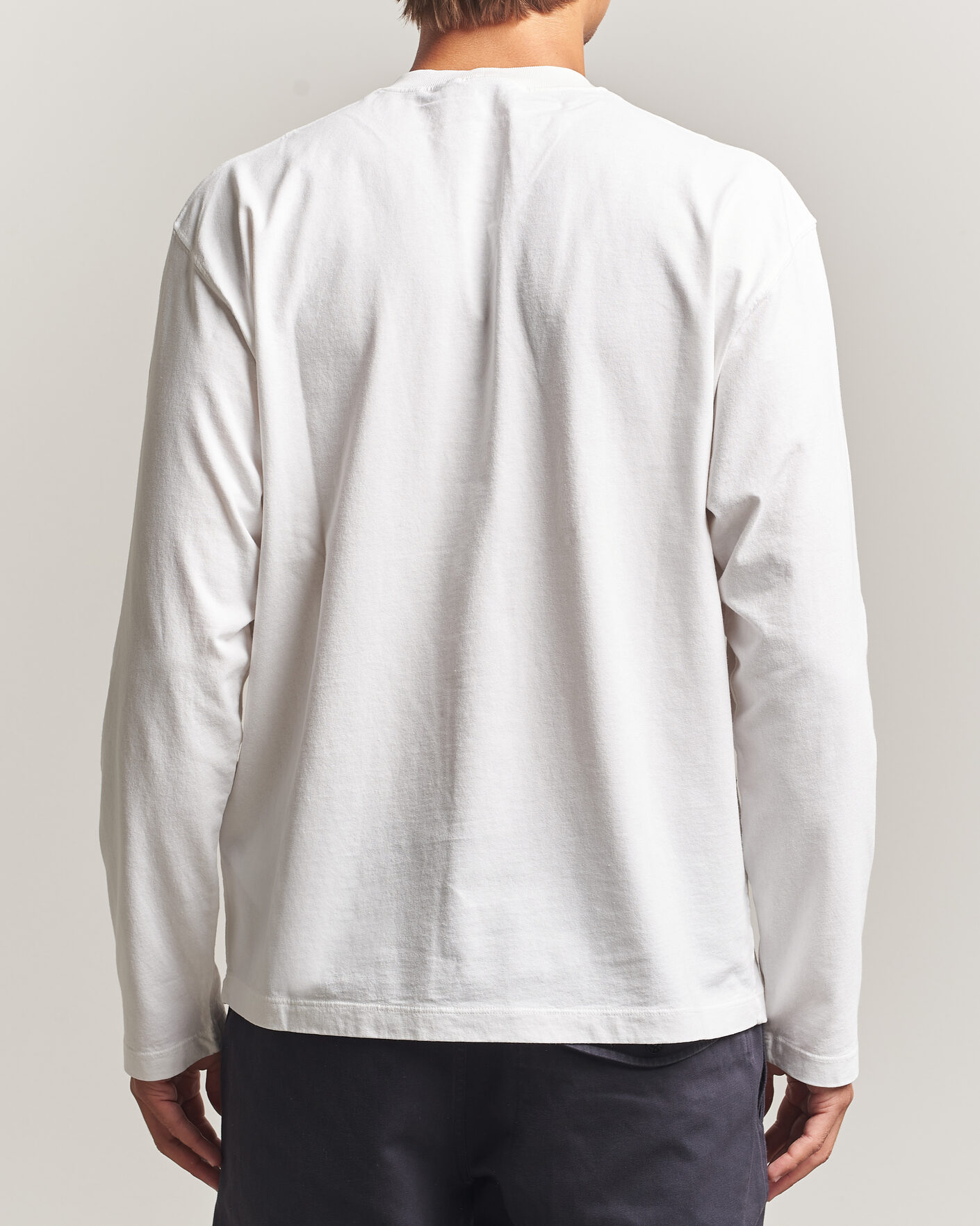 Herren | T-Shirts | Stone Island | Organic Cotton Jersey Long Sleeve T-Shirt White