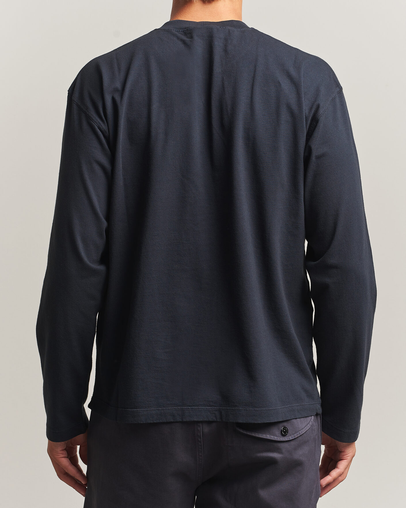 Herren | T-Shirts | Stone Island | Organic Cotton Jersey Long Sleeve T-Shirt Navy Blue