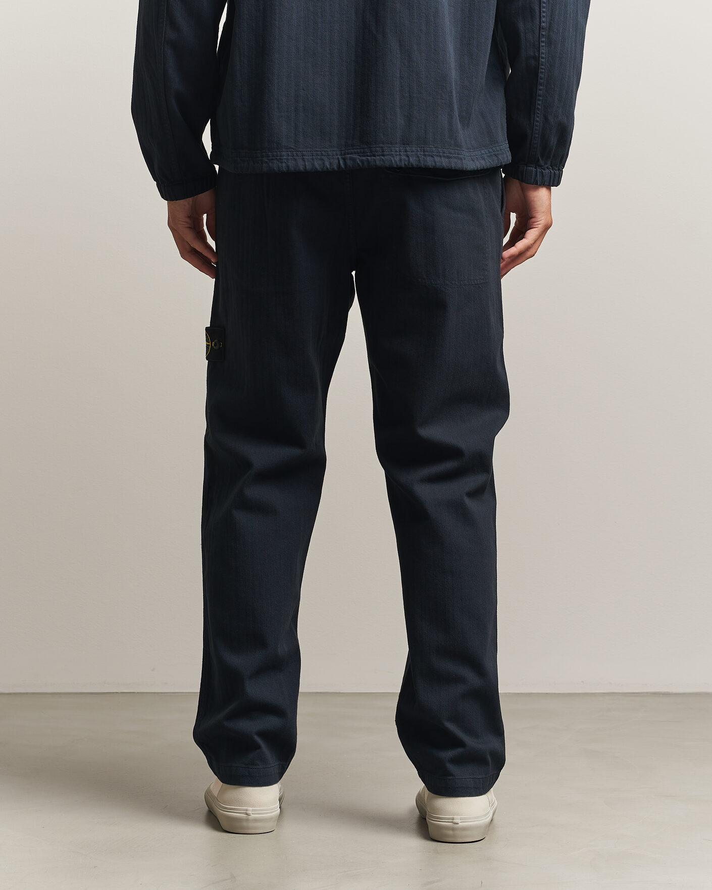 Herren | Hosen | Stone Island | Cotton Herringbone Pants Navy Blue