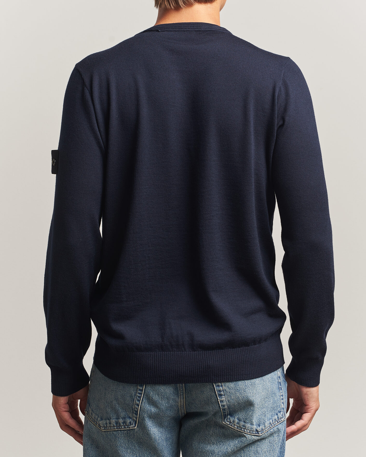 Herren | Pullover | Stone Island | Light Pure Wool Crew Neck Navy Blue