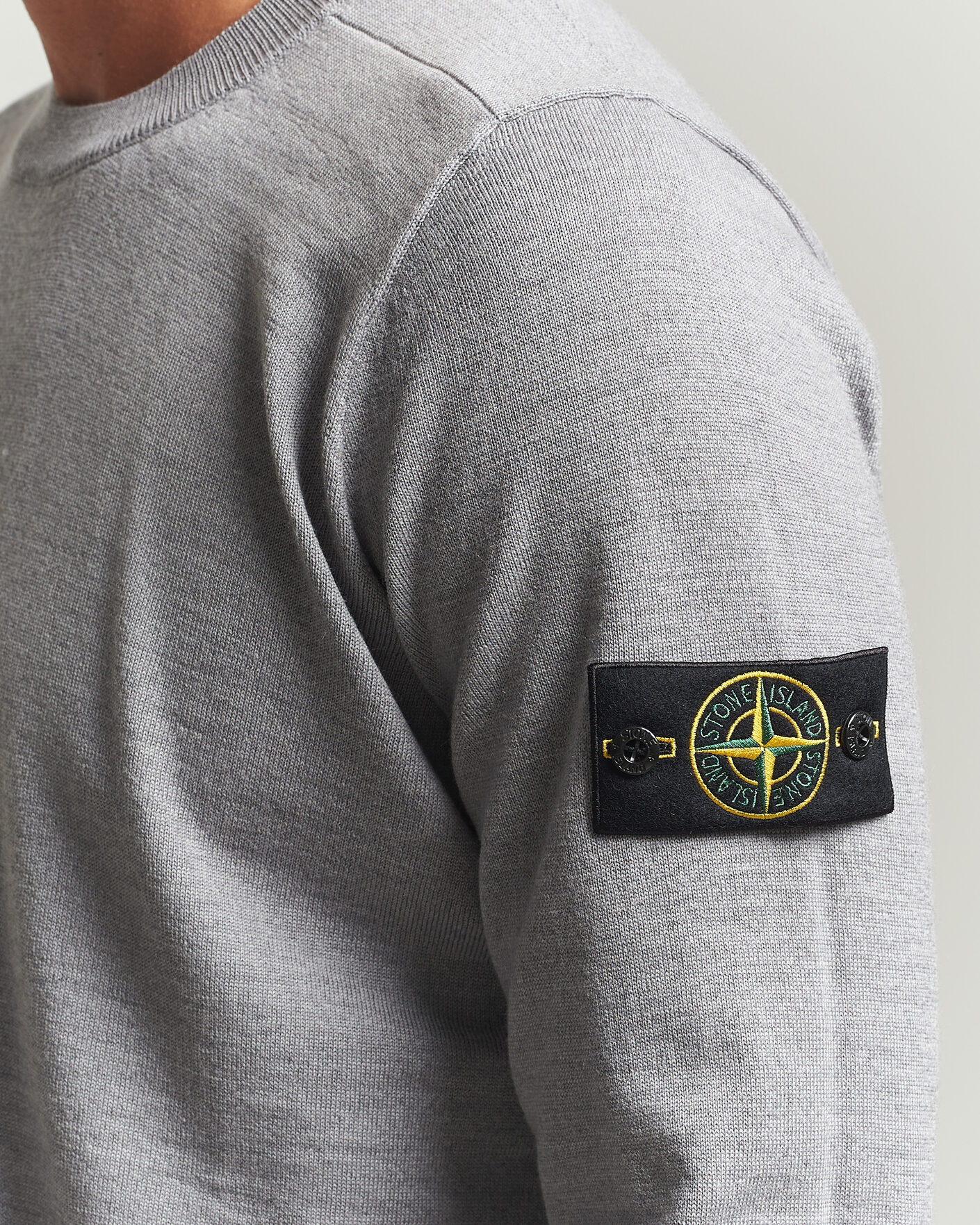 Herren | Pullover | Stone Island | Light Pure Wool Crew Neck Ash Grey Melange