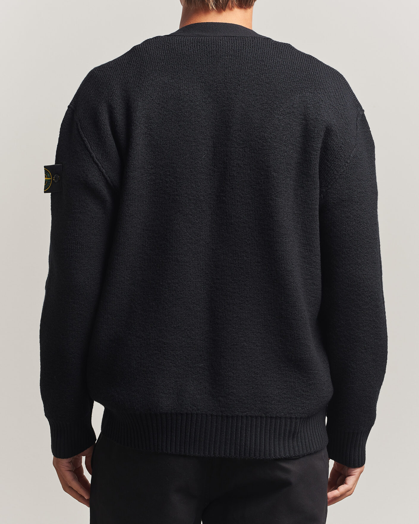 Herren | Pullover | Stone Island | Textured Stitch Wool Cardigan Black