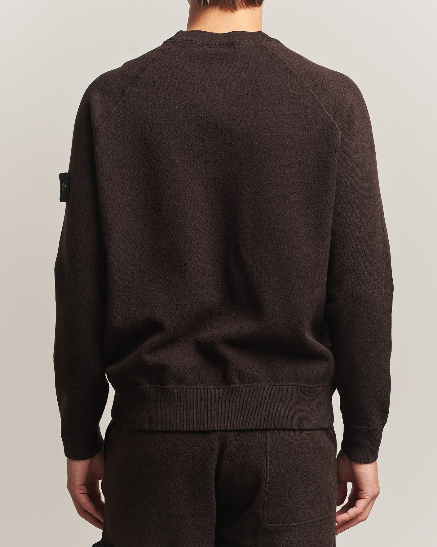 Herren | Pullover | Stone Island | Plush Stitch Stretch Wool Sweat Coal Grey