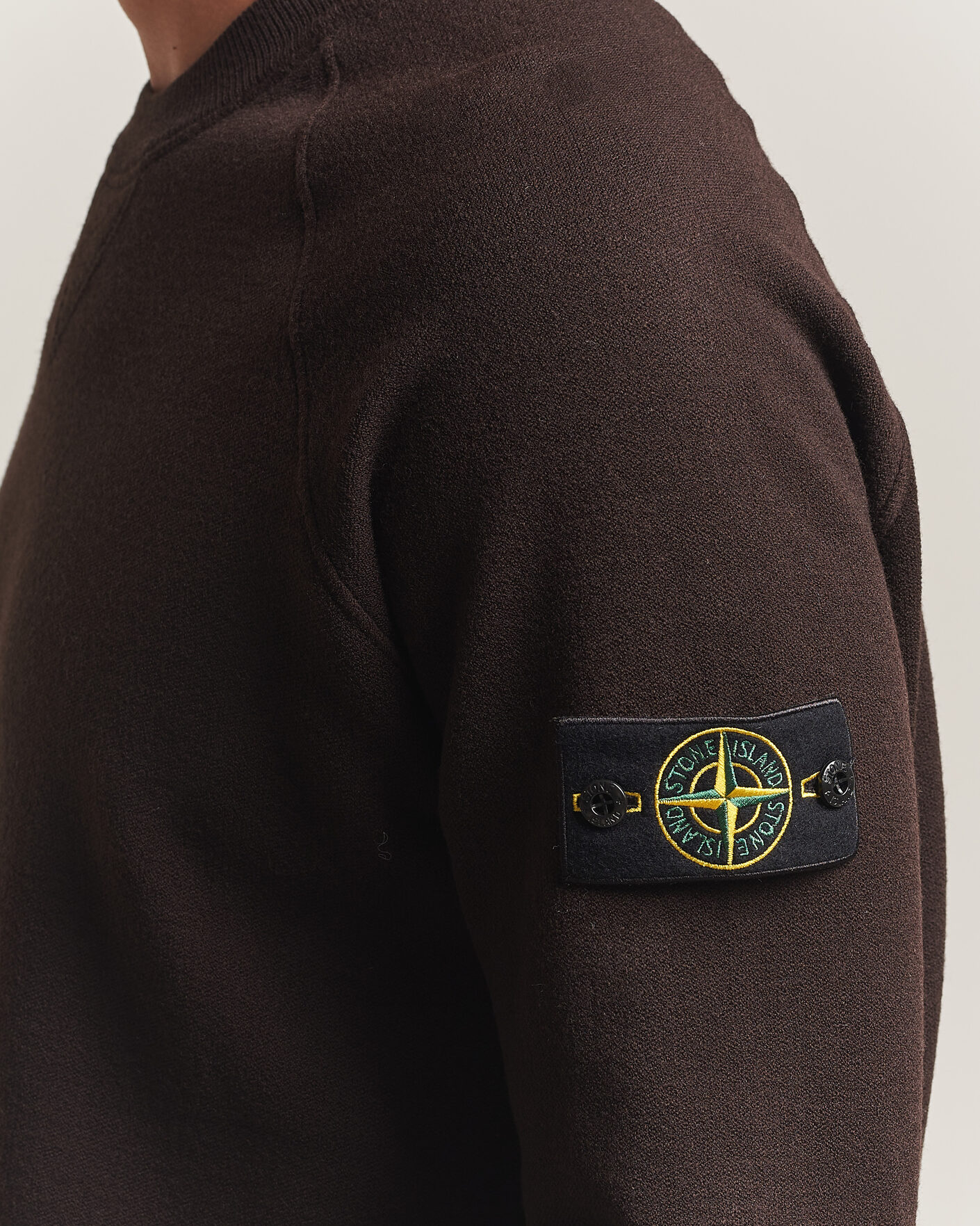 Herren | Pullover | Stone Island | Plush Stitch Stretch Wool Sweat Coal Grey
