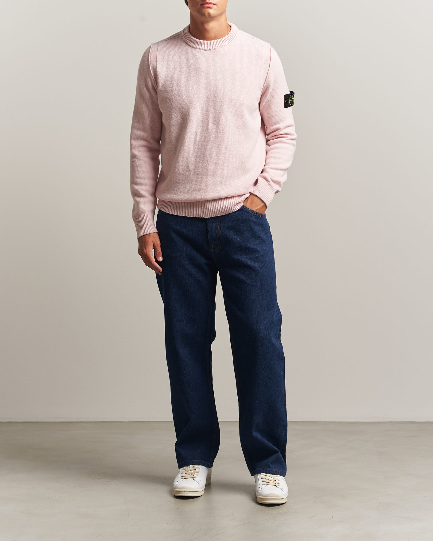 Herren | Pullover | Stone Island | Knitted Lambswool Crew Neck Antique Rose