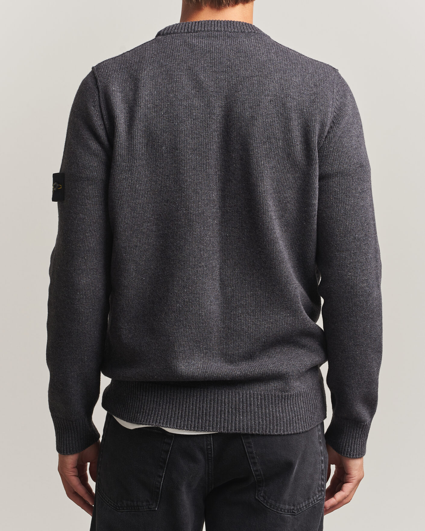 Herren | Pullover | Stone Island | Knitted Lambswool Crew Neck Melange Lead