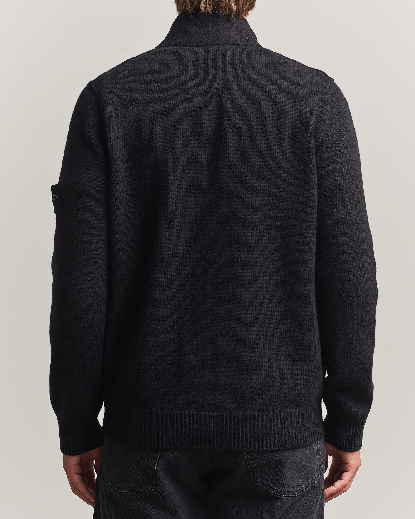 Herren | Pullover | Stone Island | Knitted Lambswool Zip Button Cardigan Black