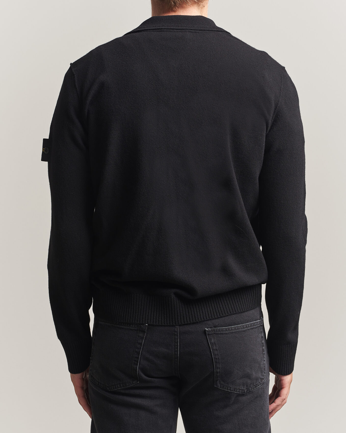 Herren | Pullover | Stone Island | Knitted Geelong Wool Polo Black