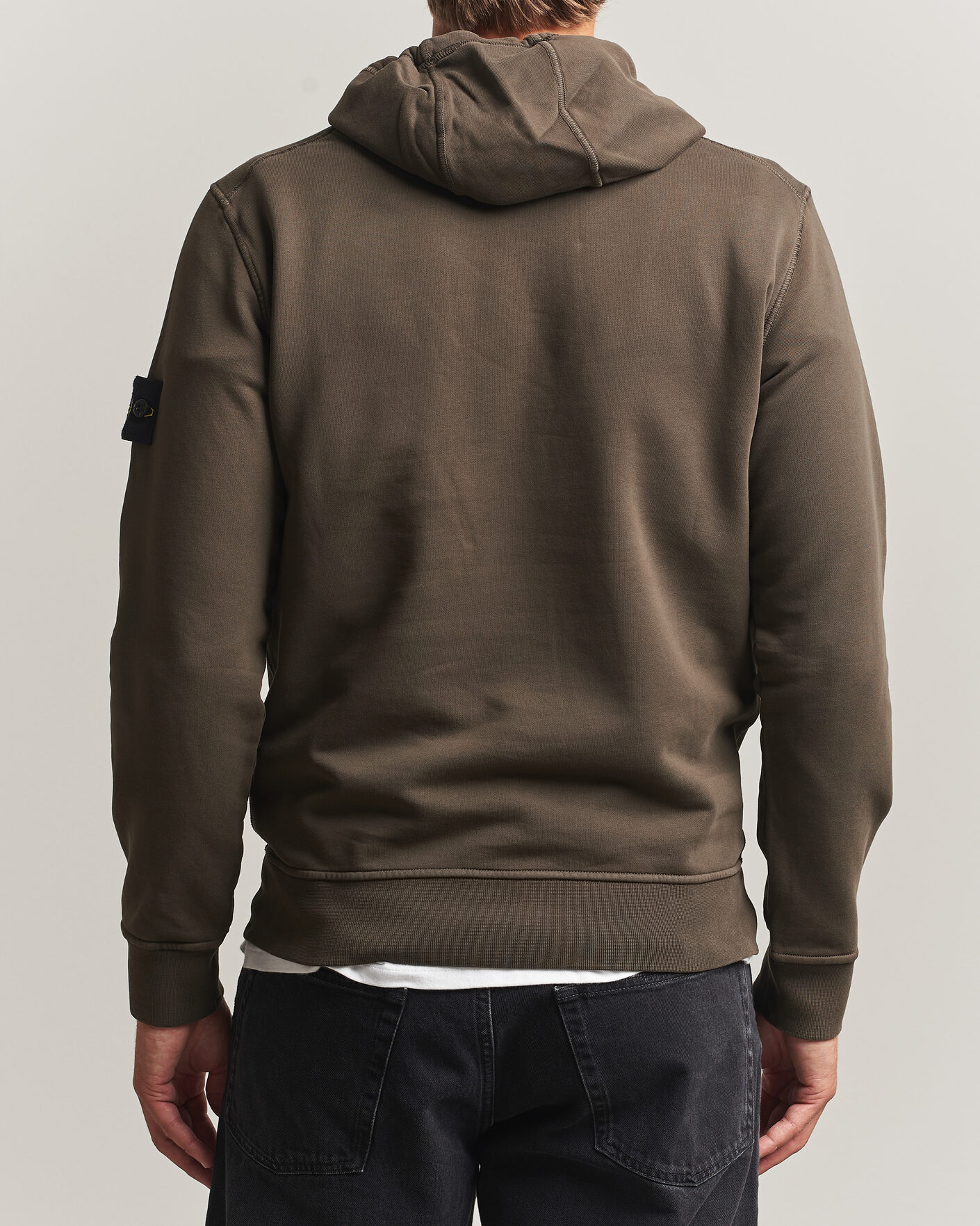 Herren | Pullover | Stone Island | Garment Dyed Fleece Hood Coal Grey