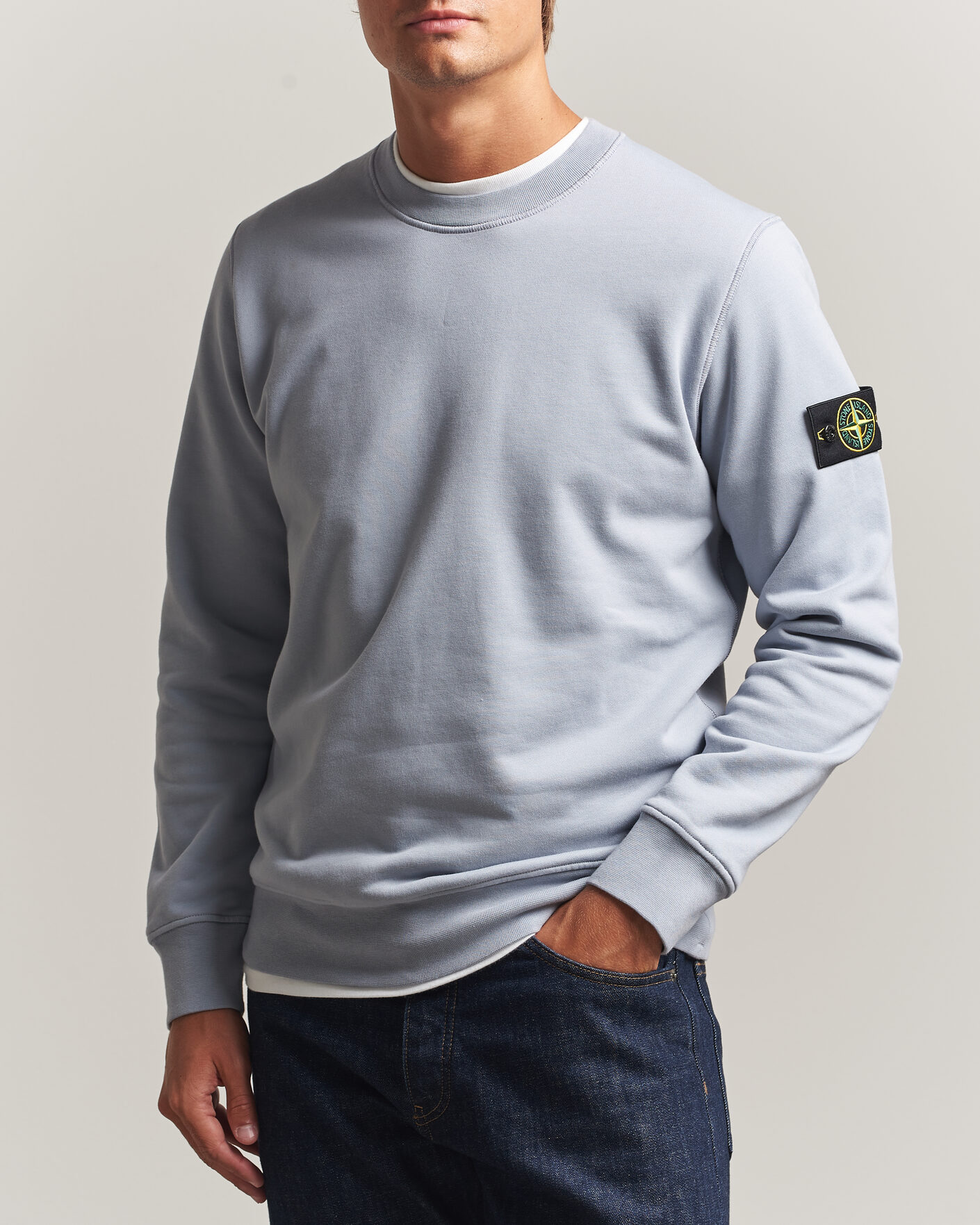 Herren | Pullover | Stone Island | Garment Dyed Fleece Sweatshirt Ash Grey