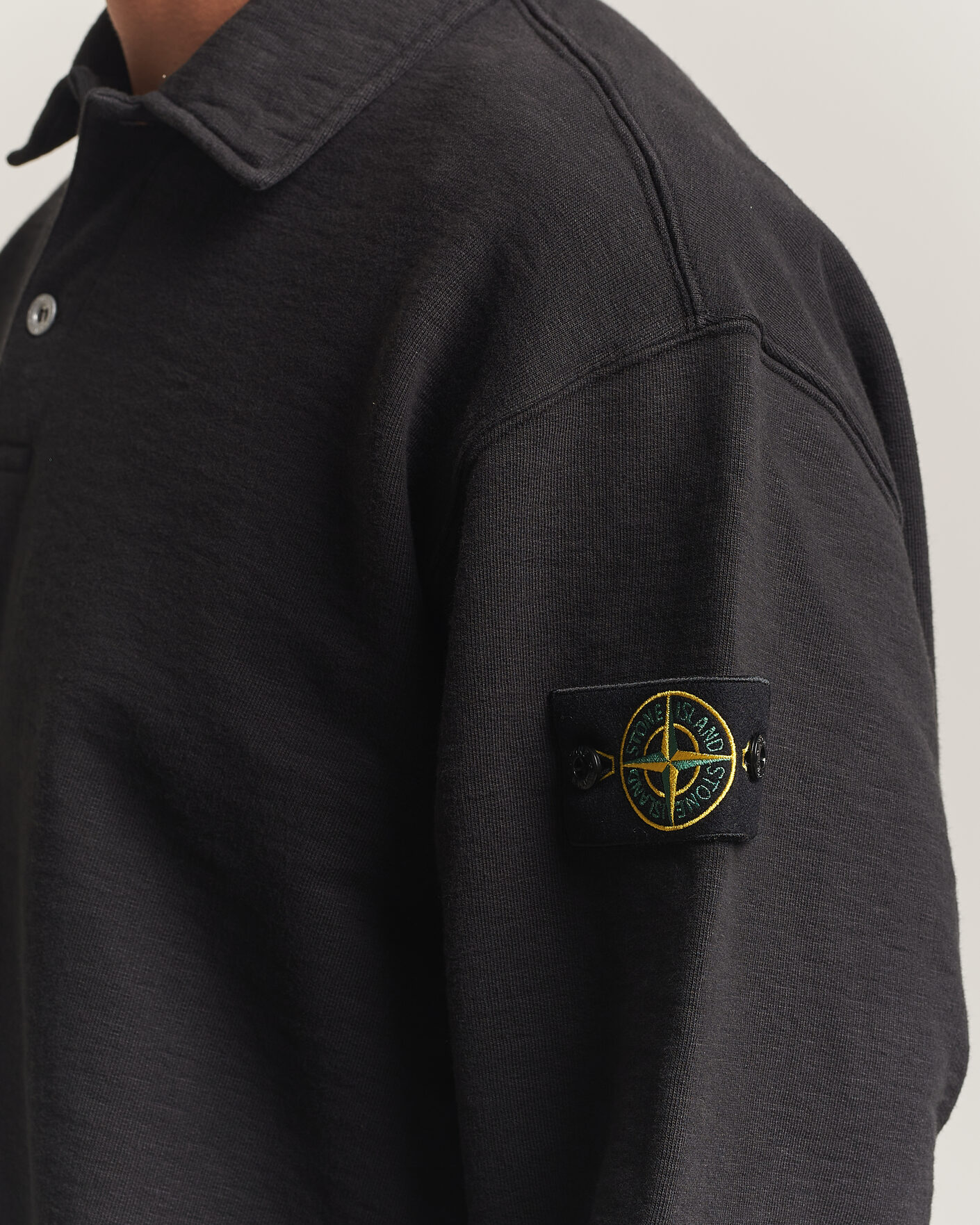 Herren | Pullover | Stone Island | Tubular Cotton Fleece Polo Black
