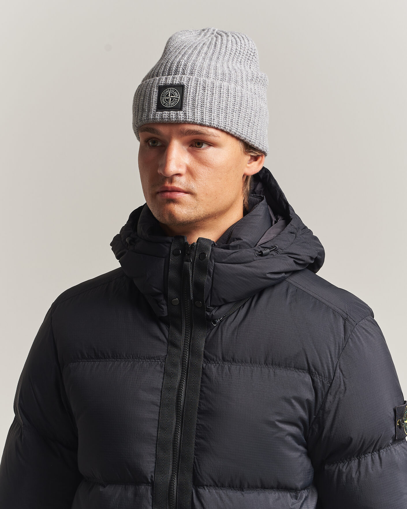 Herren | Mützen | Stone Island | Geelong Wool Hat Grey Melange