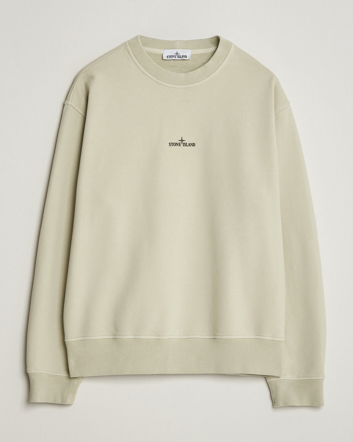 Herren | Pullover | Stone Island | Cotton Fleece Blurred Compas Print Sweatshirt Sand