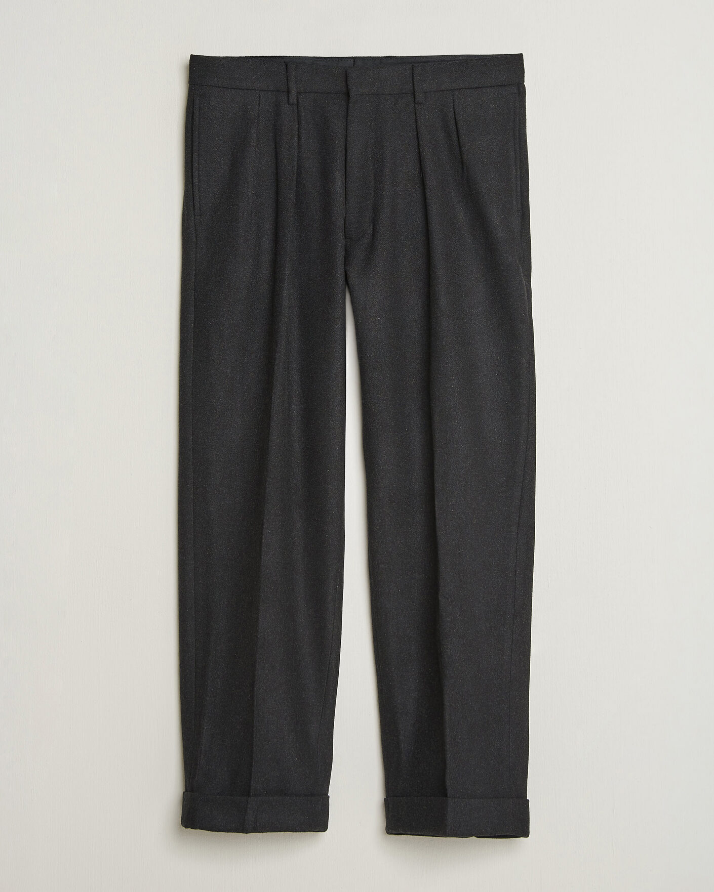 Herren | Hosen | Polo Ralph Lauren | Flanell Blend Straight Fit Pants Dark Grey