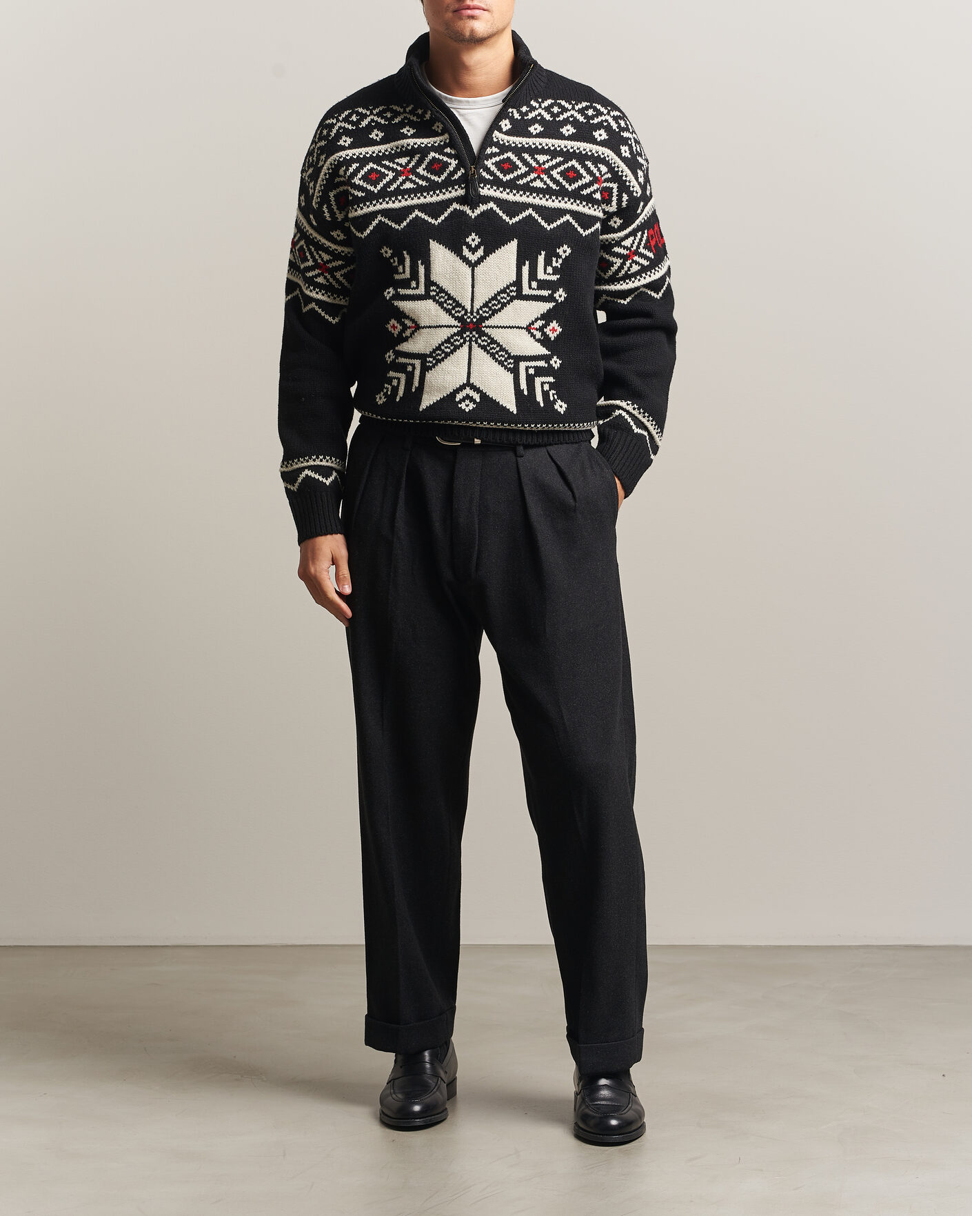 Herren | Hosen | Polo Ralph Lauren | Flanell Blend Straight Fit Pants Dark Grey