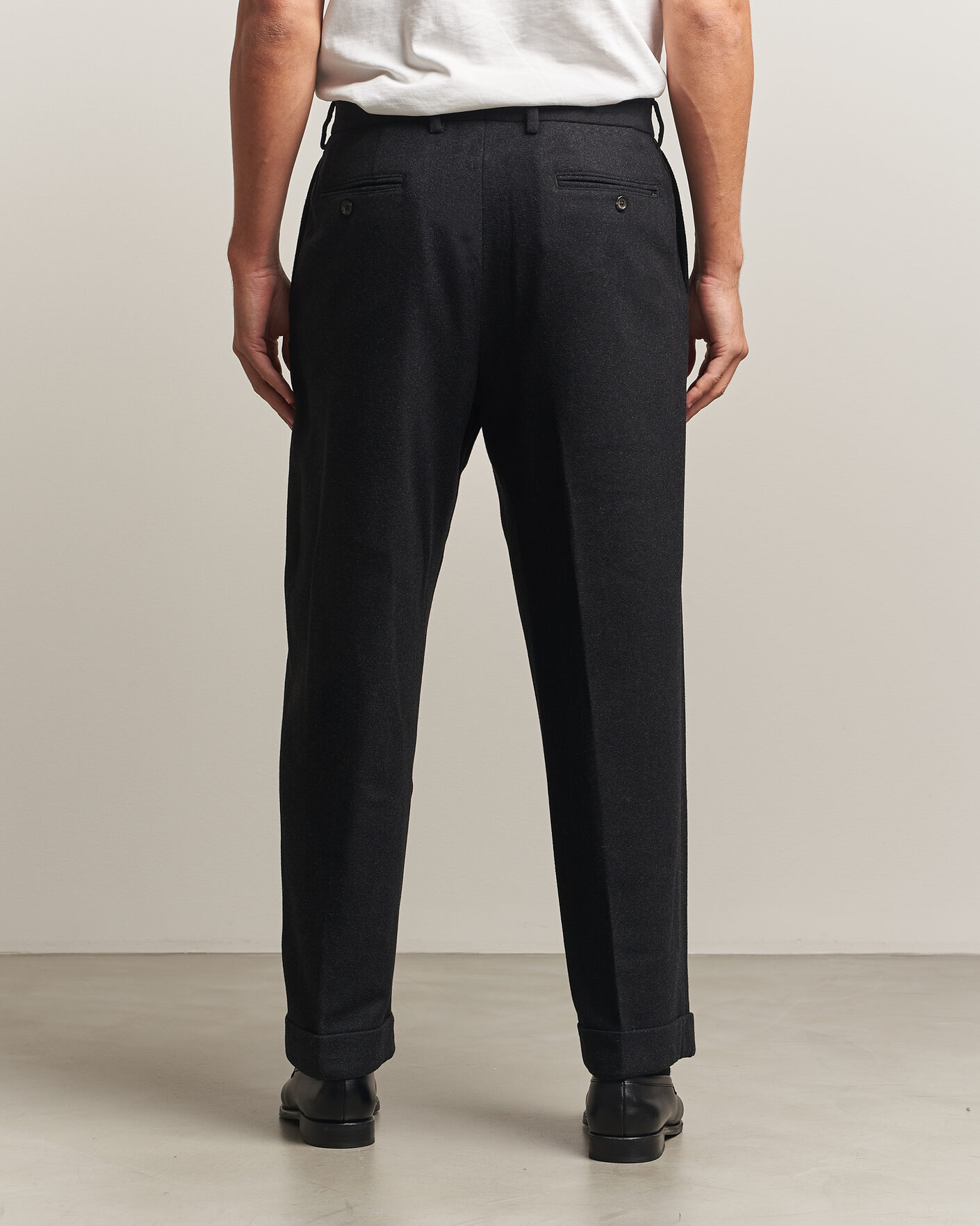 Herren | Hosen | Polo Ralph Lauren | Flanell Blend Straight Fit Pants Dark Grey