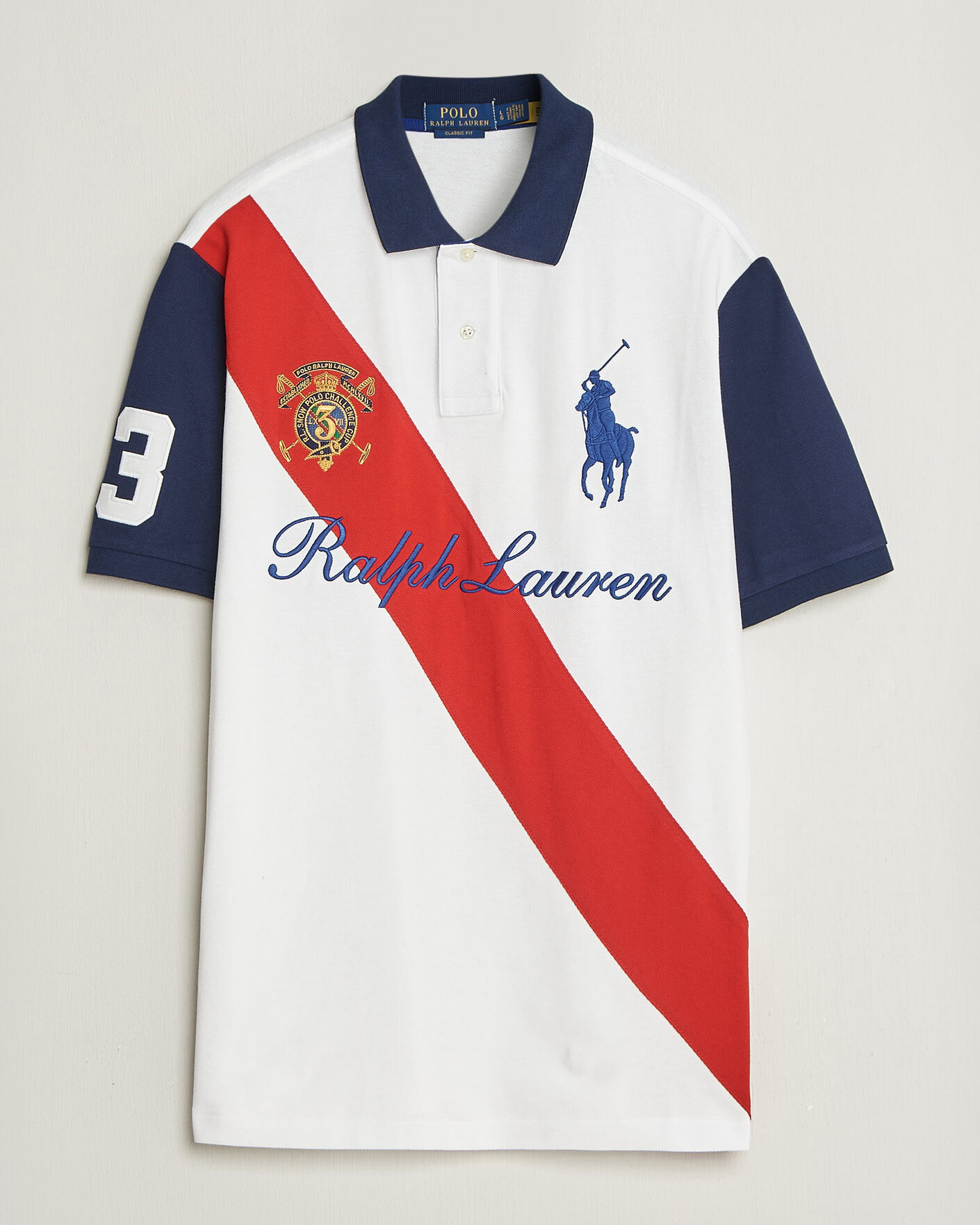 Herren | Poloshirts | Polo Ralph Lauren | Classic Fit Diagonal Stripe Polo White