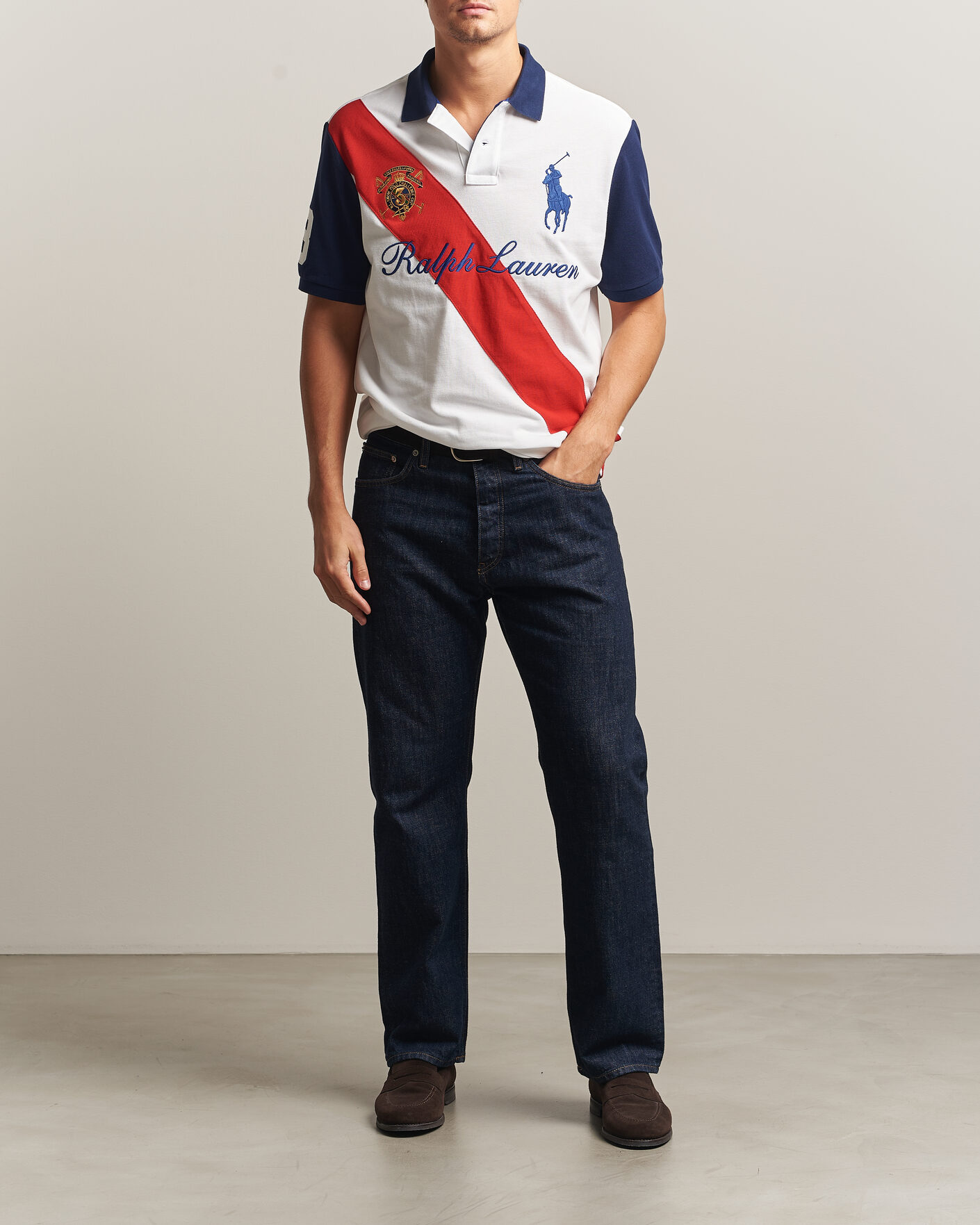 Herren | Poloshirts | Polo Ralph Lauren | Classic Fit Diagonal Stripe Polo White
