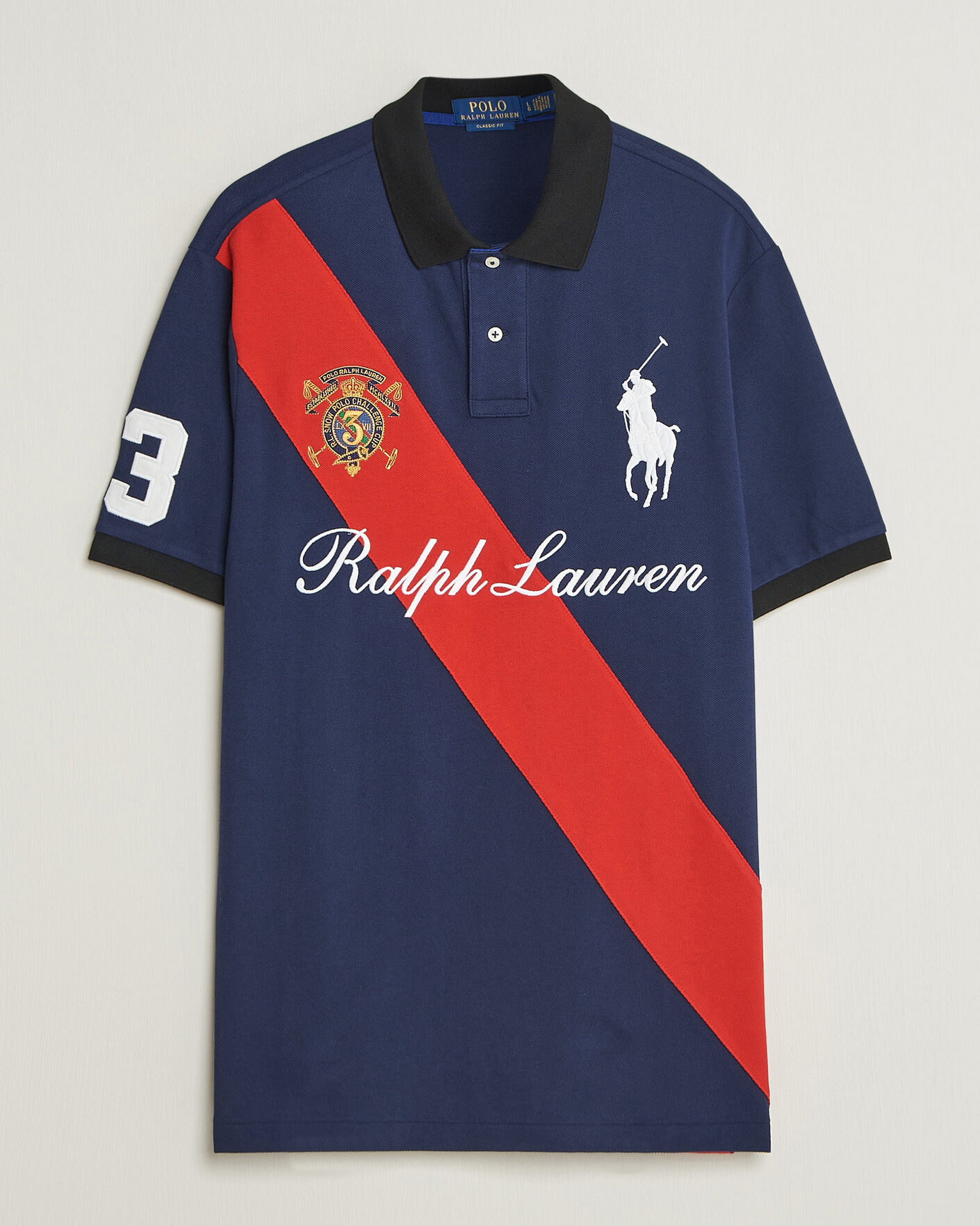 Herren | Poloshirts | Polo Ralph Lauren | Classic Fit Diagonal Stripe Polo Newport Navy