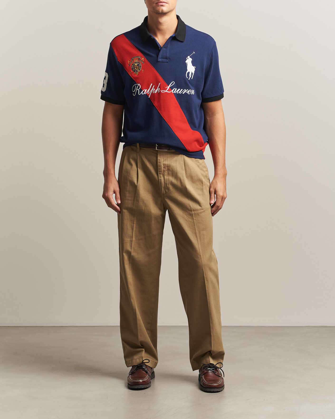 Herren | Poloshirts | Polo Ralph Lauren | Classic Fit Diagonal Stripe Polo Newport Navy