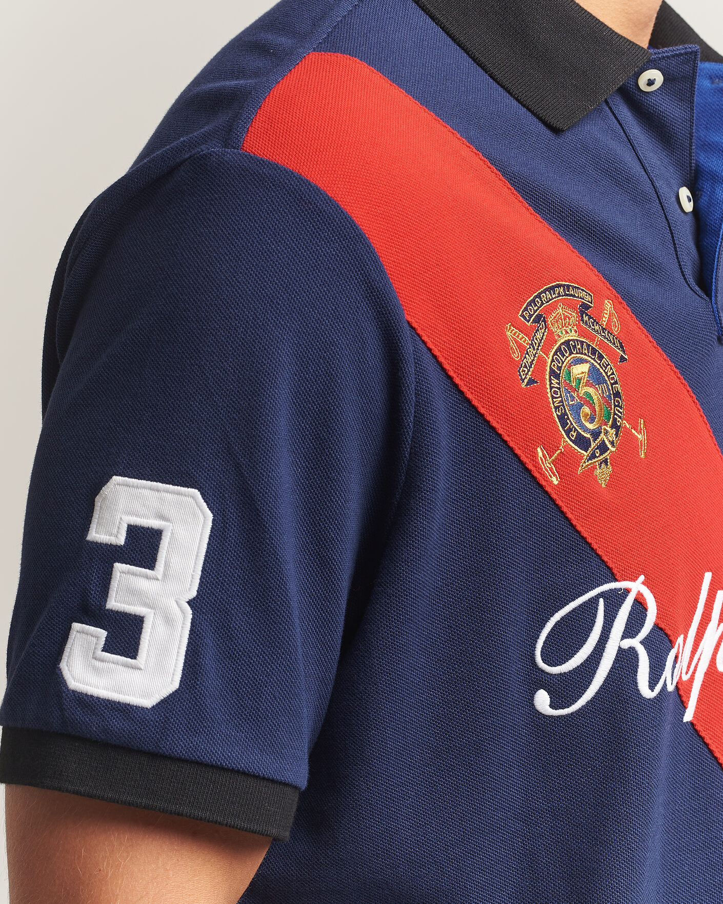Herren | Poloshirts | Polo Ralph Lauren | Classic Fit Diagonal Stripe Polo Newport Navy