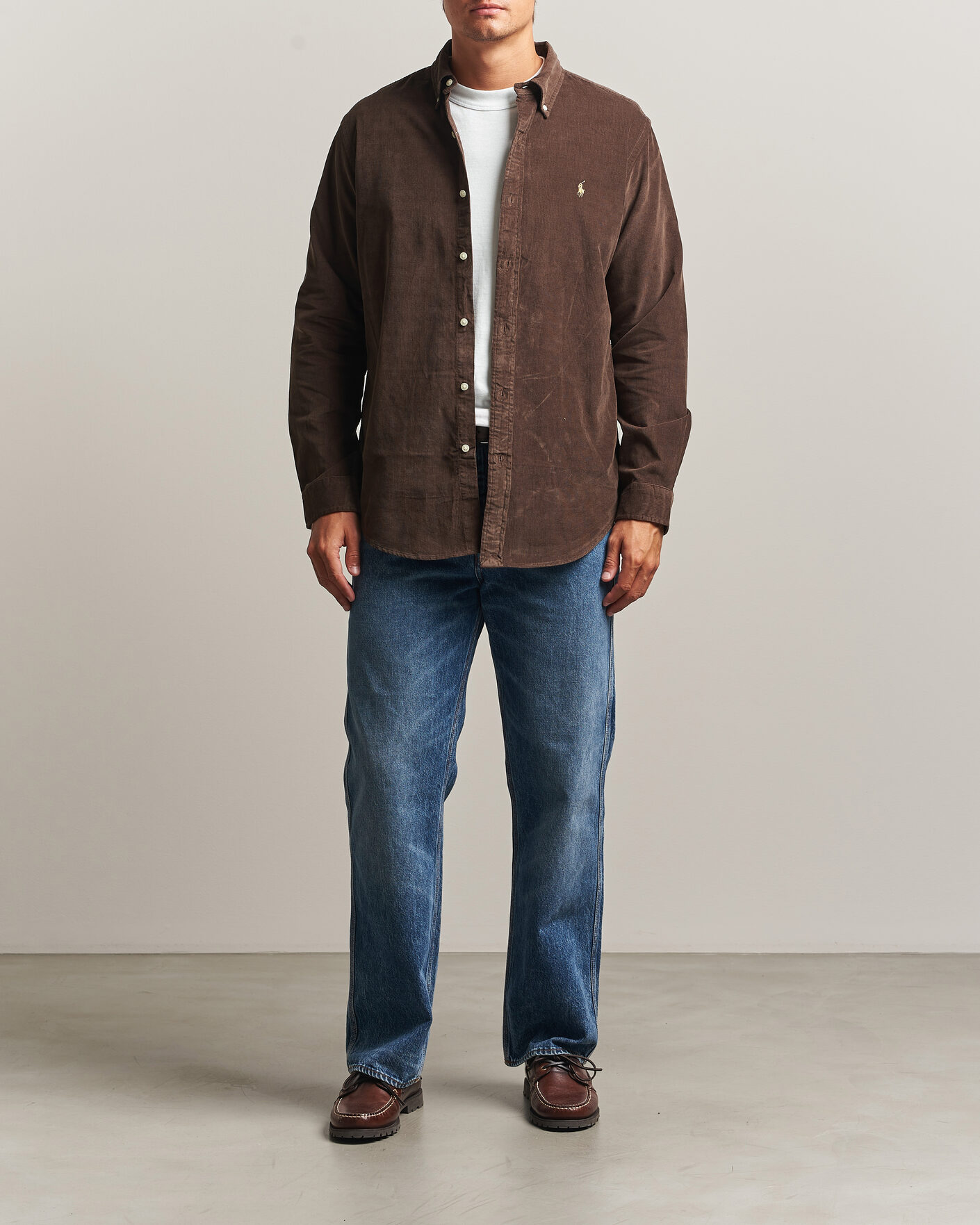 Herren | Hemden | Polo Ralph Lauren | Custom Fit BD Corduroy Shirt Nutmeg Brown
