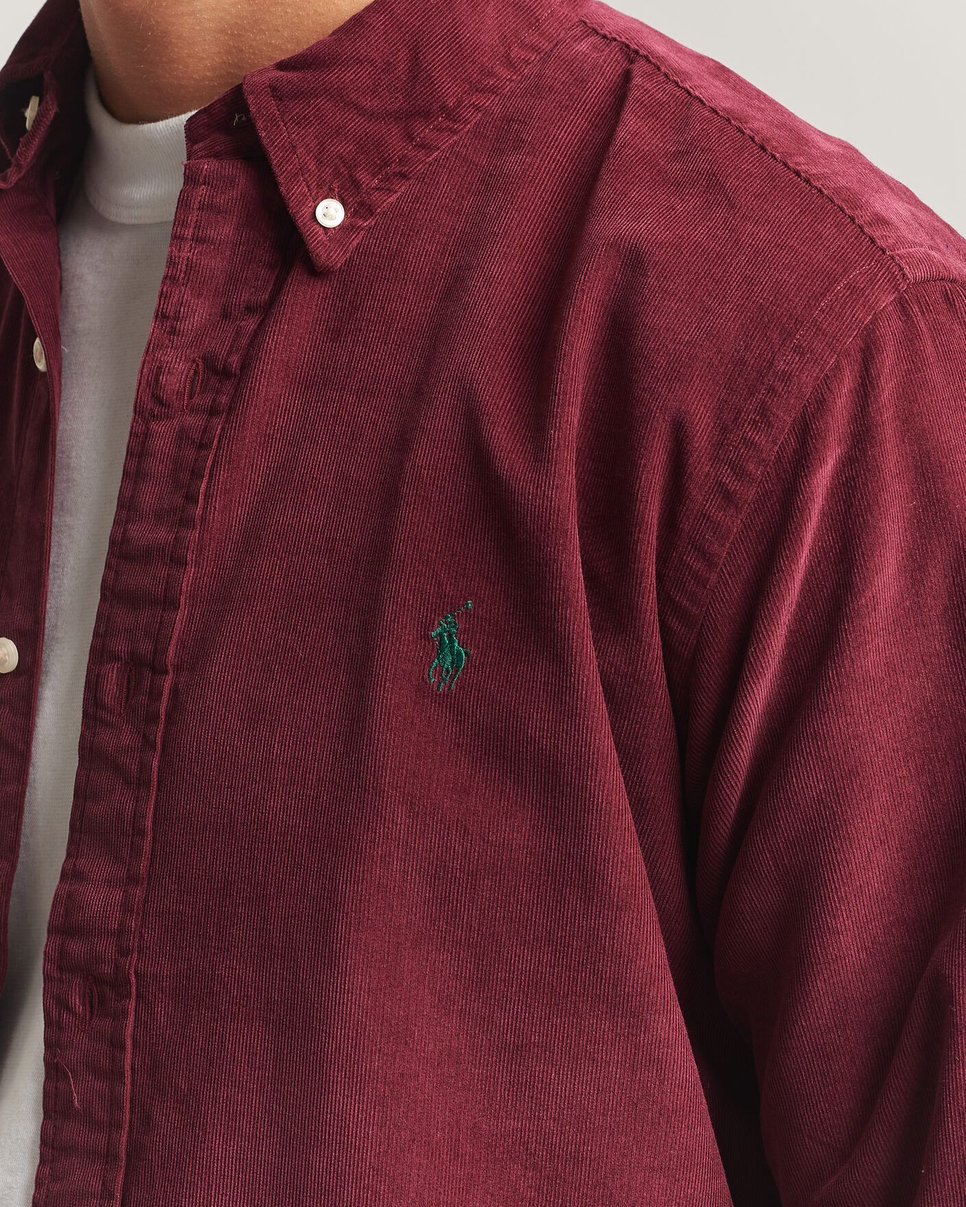 Herren | Hemden | Polo Ralph Lauren | Custom Fit BD Corduroy Shirt Classic Wine