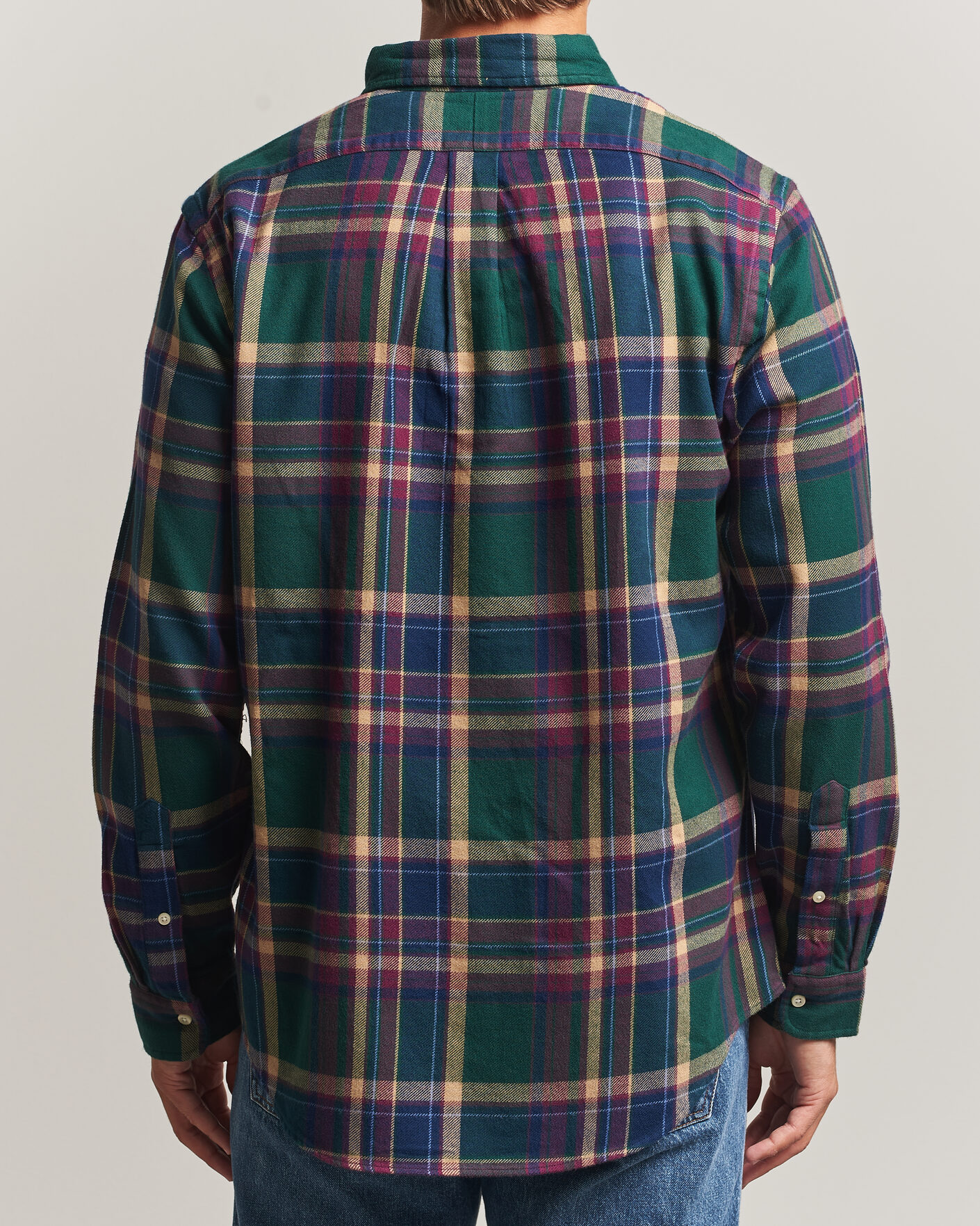 Herren | Hemden | Polo Ralph Lauren | Custom Fit Brushed Flannel Shirt Forest Burgundy